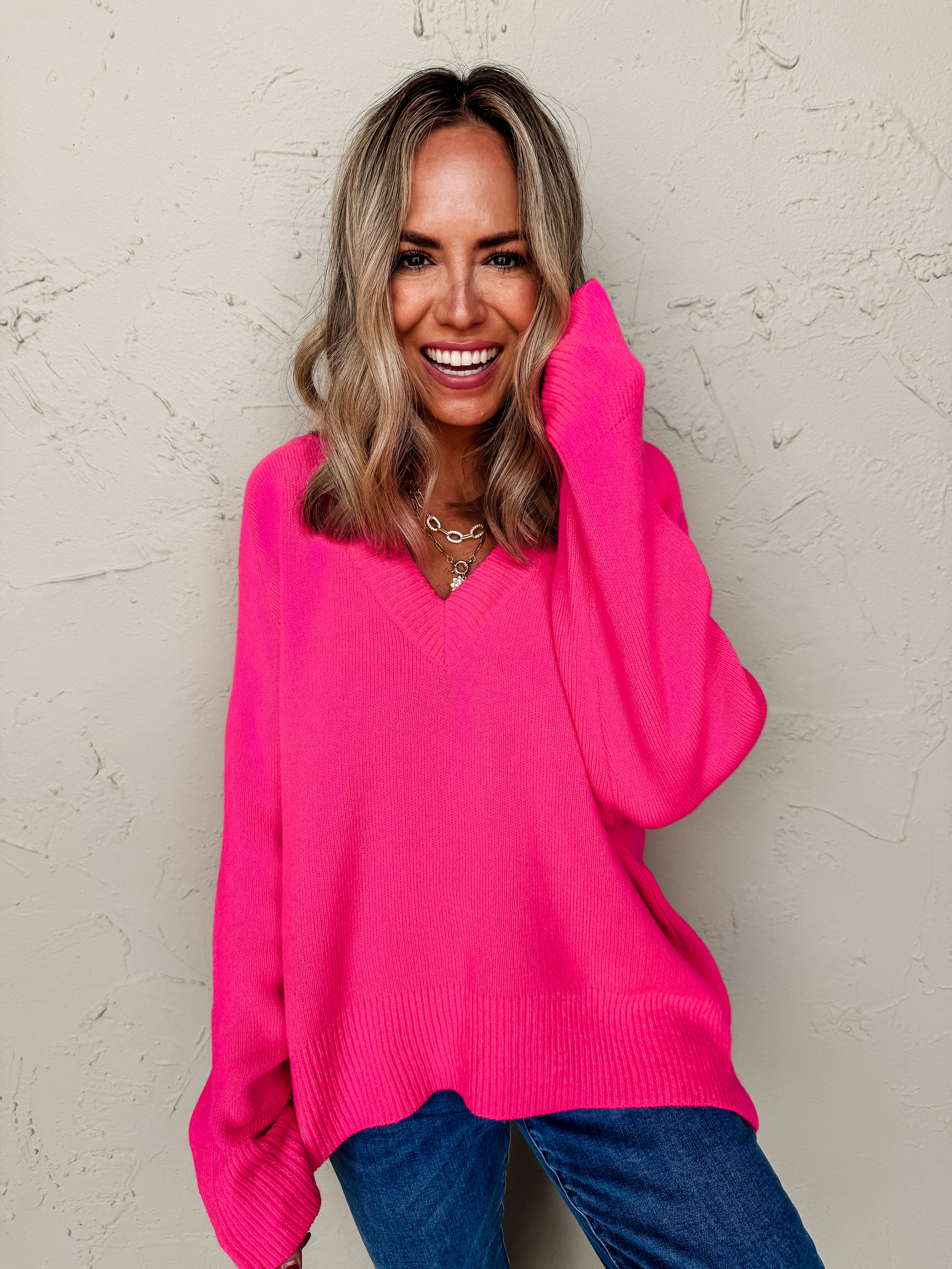 Stay Cozy V Neck Sweater