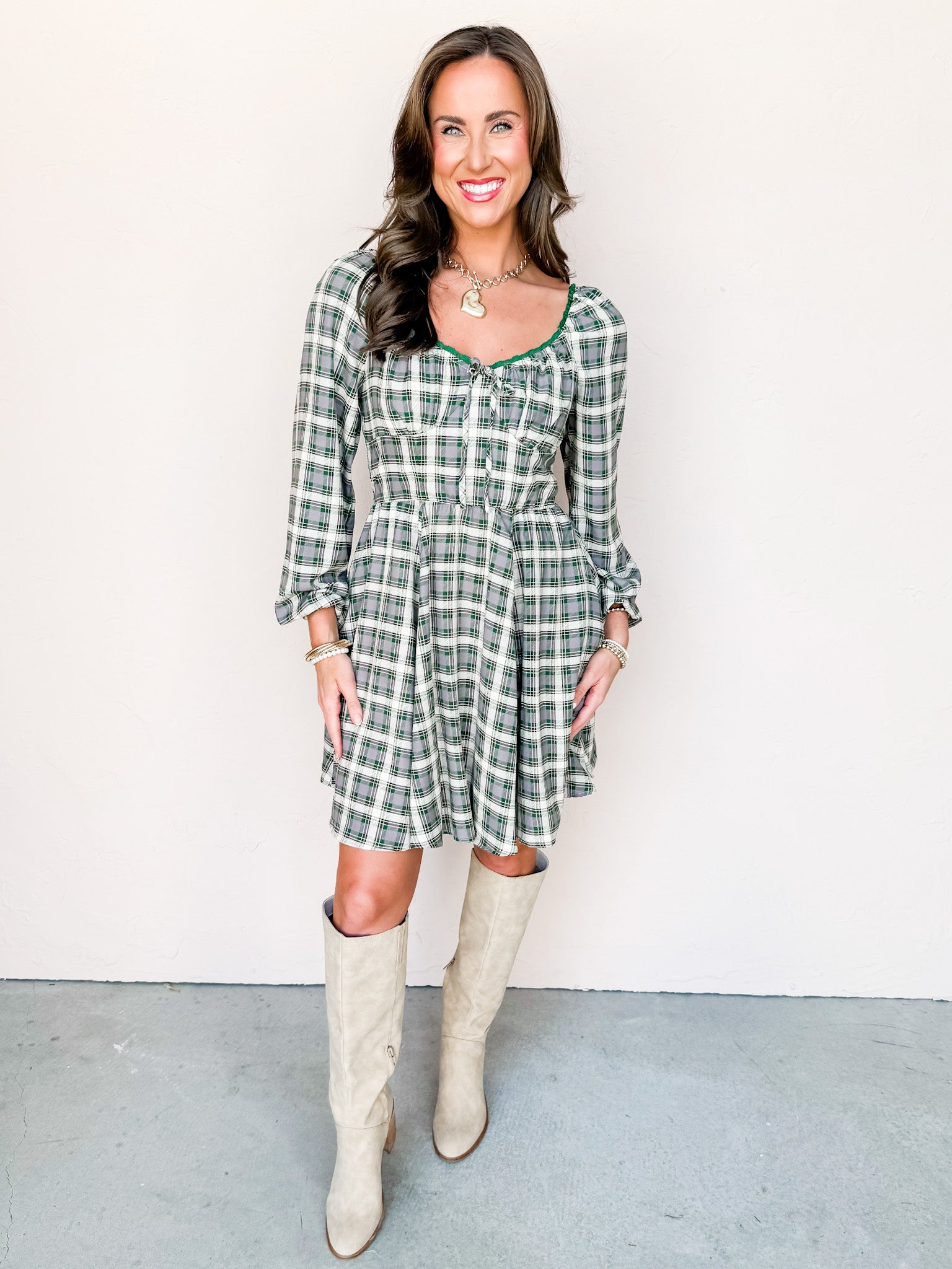 Steal My Heart Plaid Mini Dress