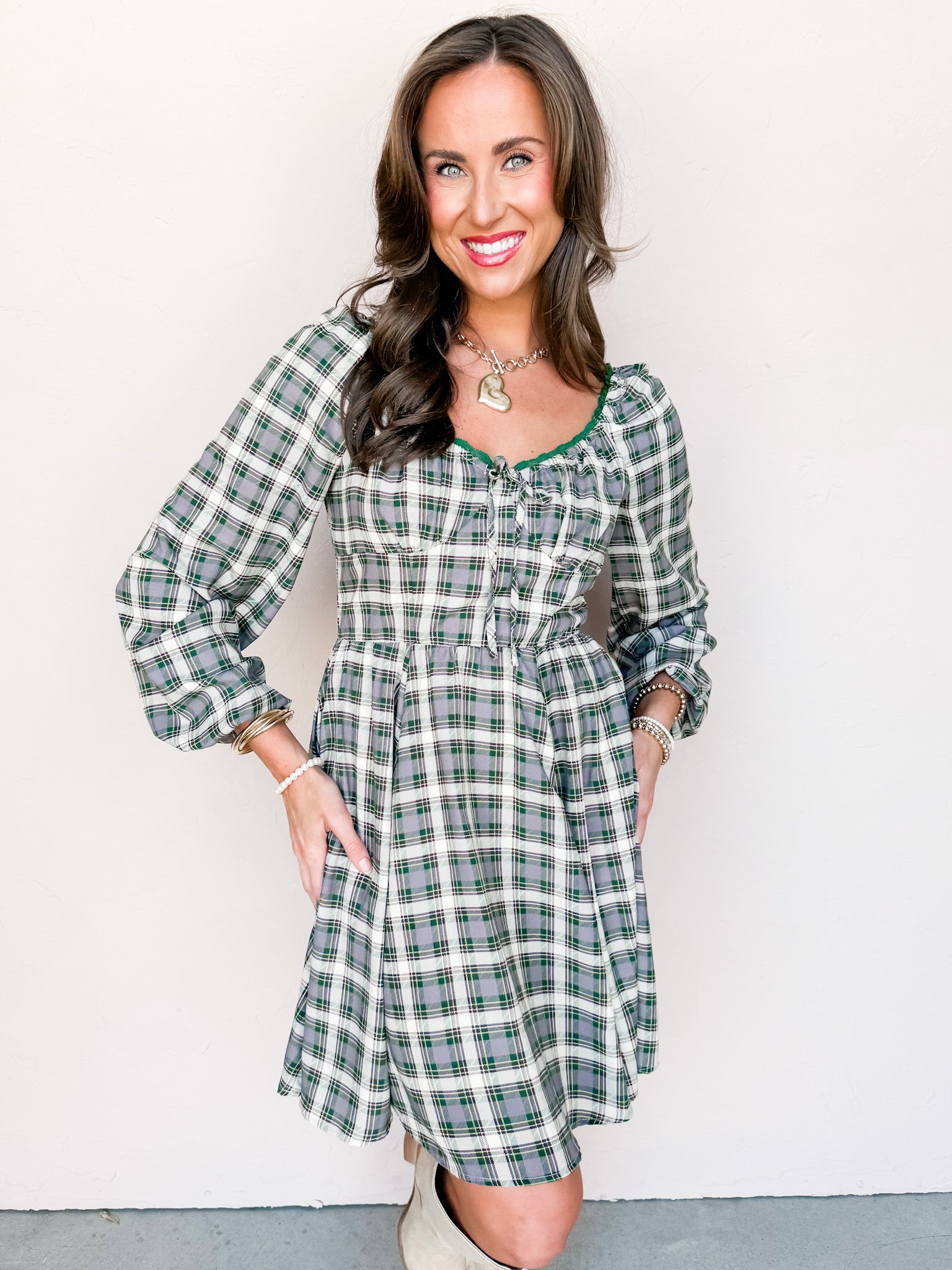 Steal My Heart Plaid Mini Dress
