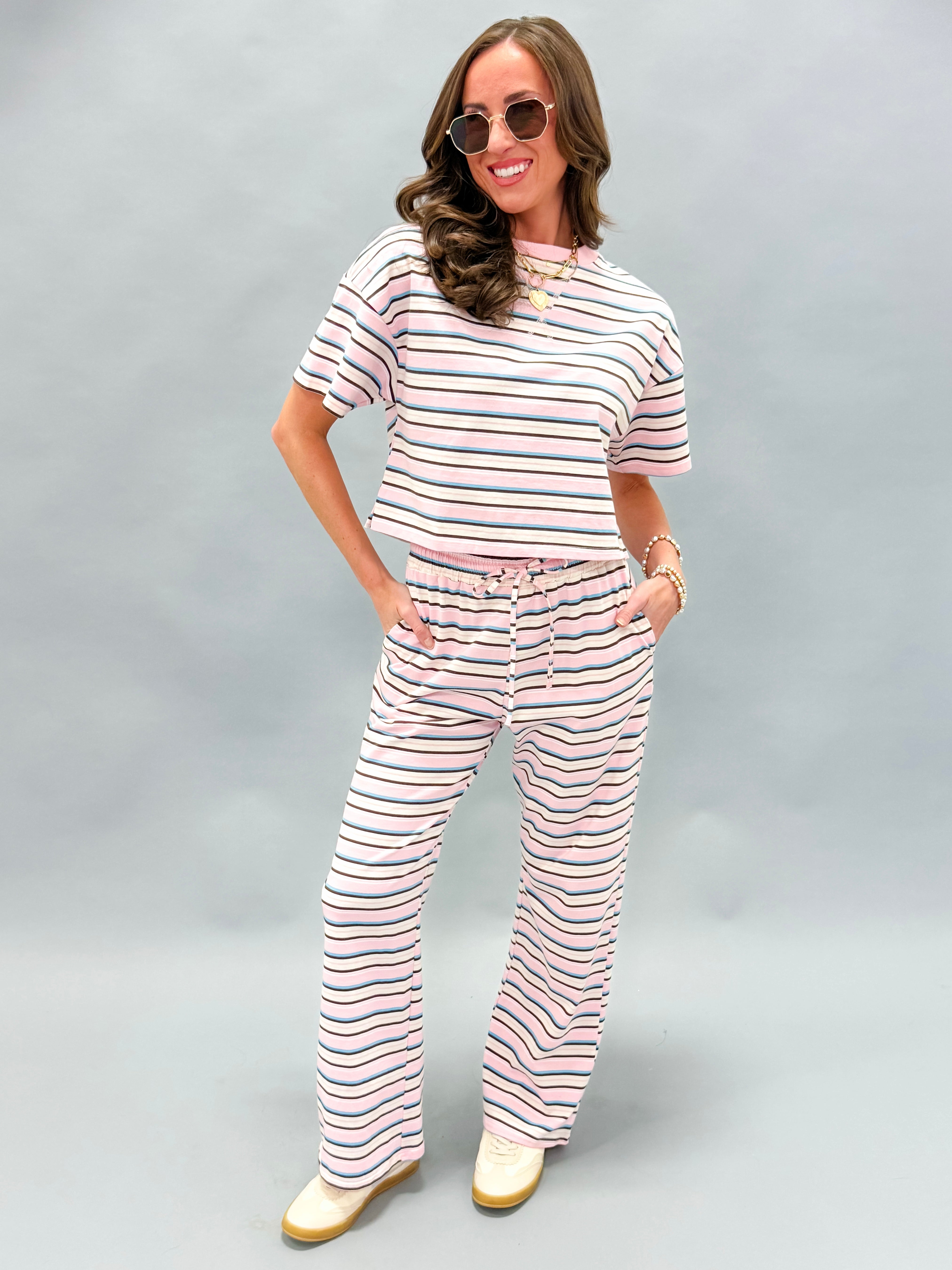 Stormie Striped Drawstring Pants
