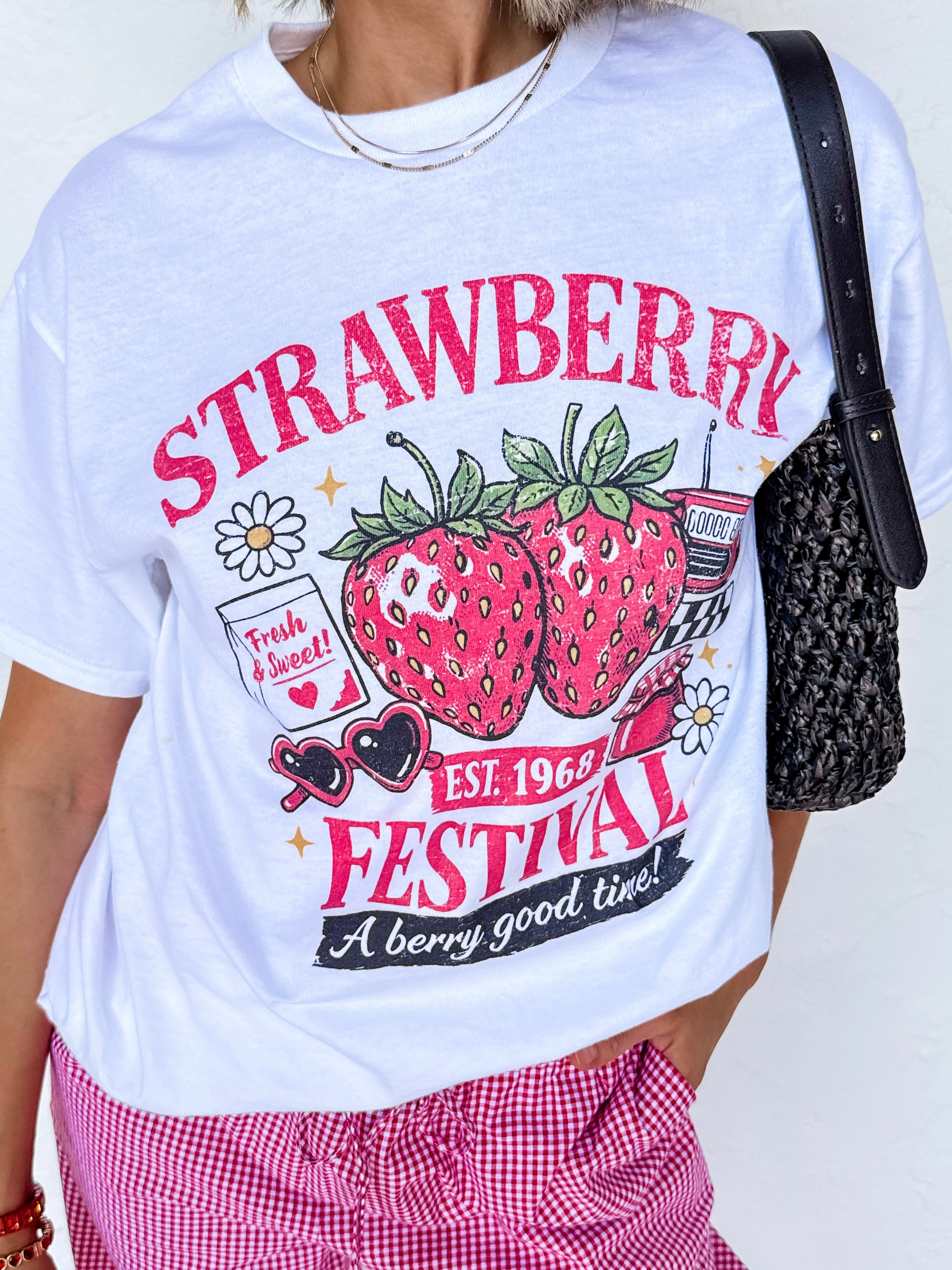 Strawberry Festival Oversized Graphic Tee