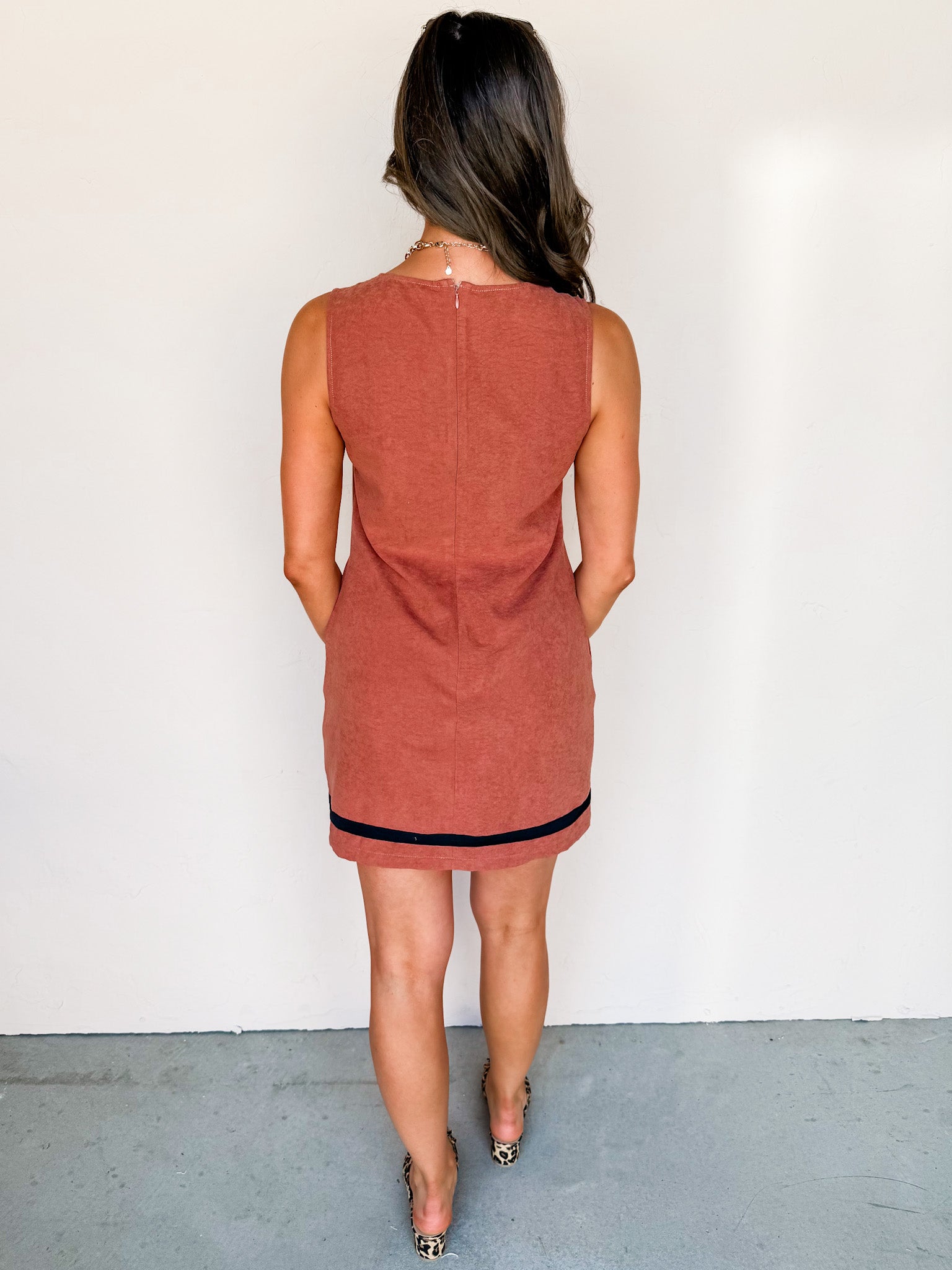 Structured Design Sleeveless Mini Dress