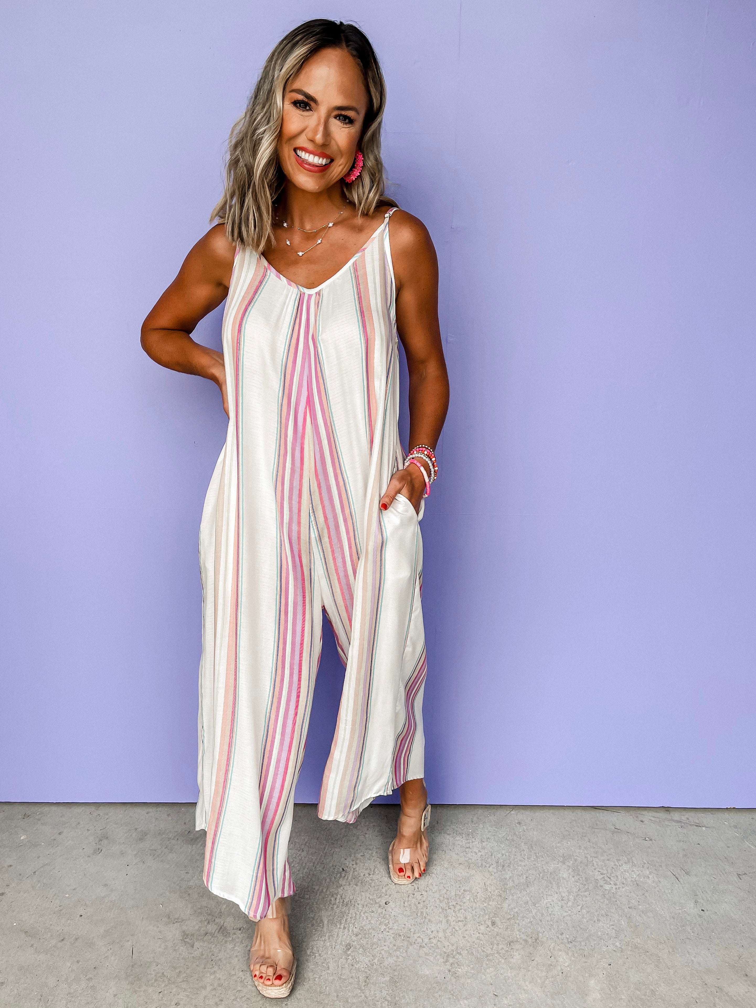 Such A Dreamer Striped Jumpsuit