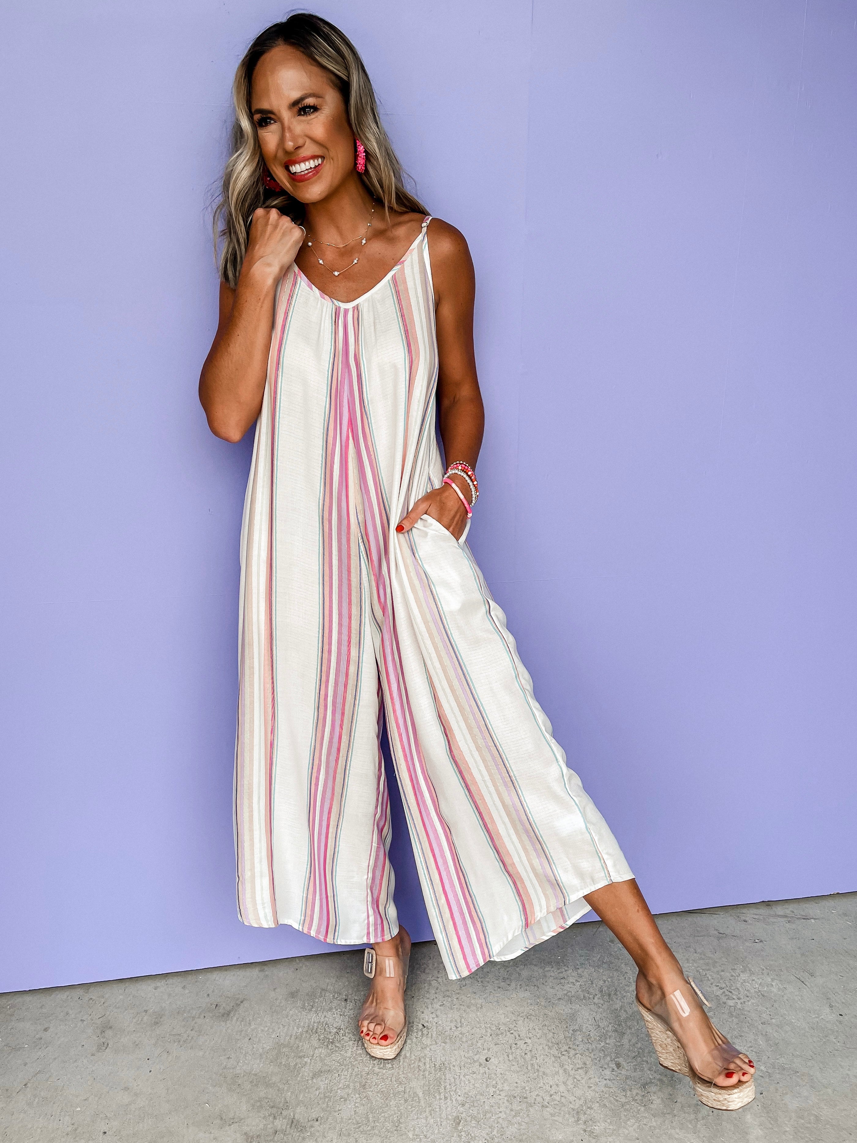 Such A Dreamer Striped Jumpsuit