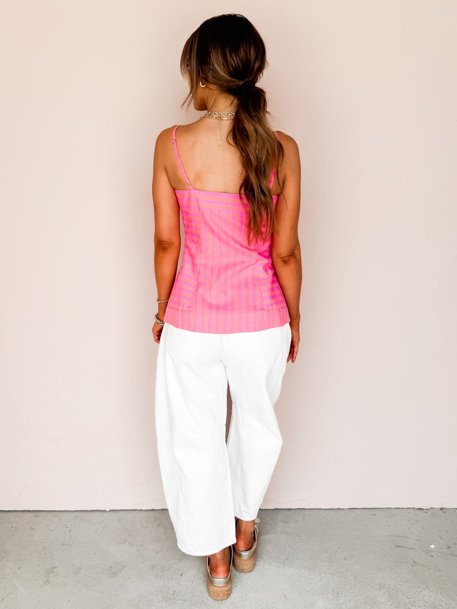 Summer Punch Striped Sleeveless Top
