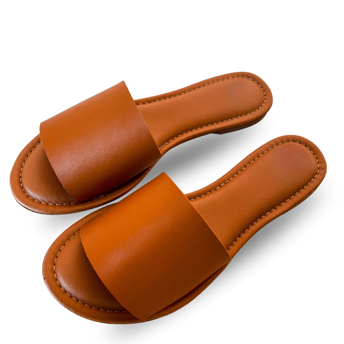 Queenie, Womens Sandals in Tan Handpainted Leather