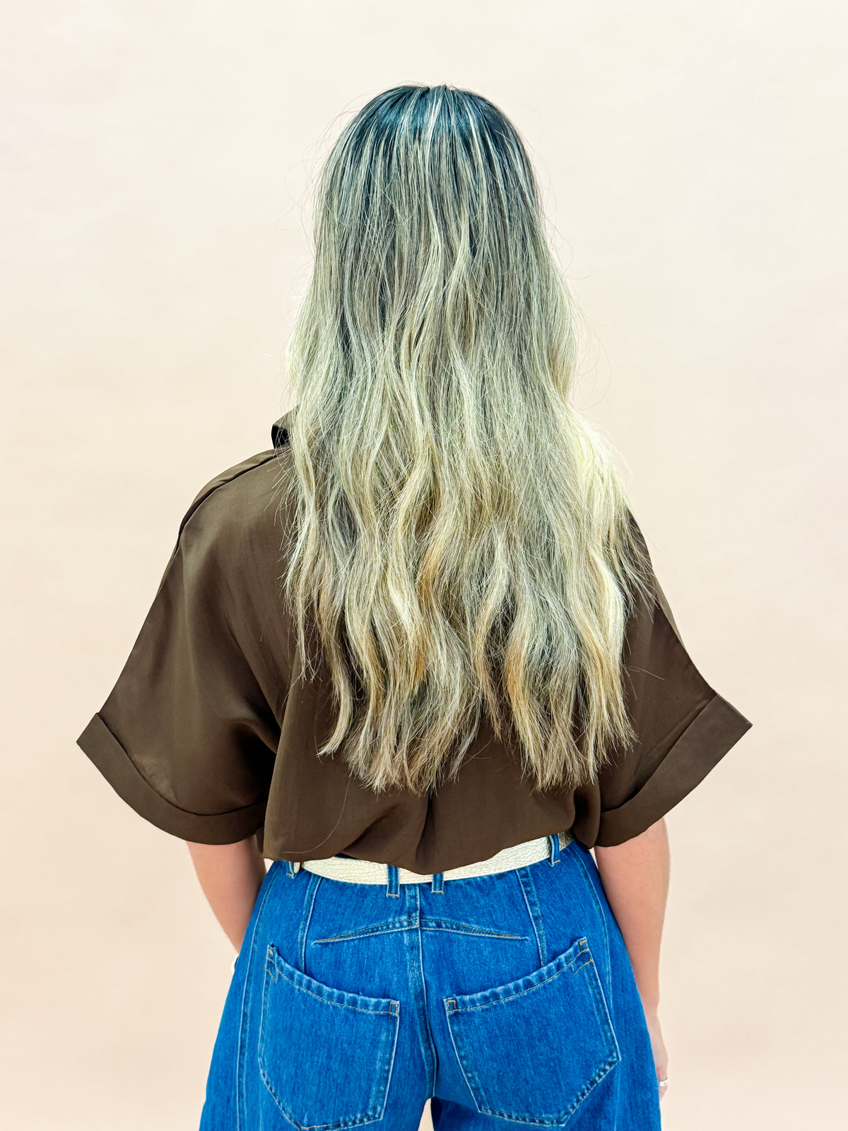 Sutton Short Sleeve Top-Brown