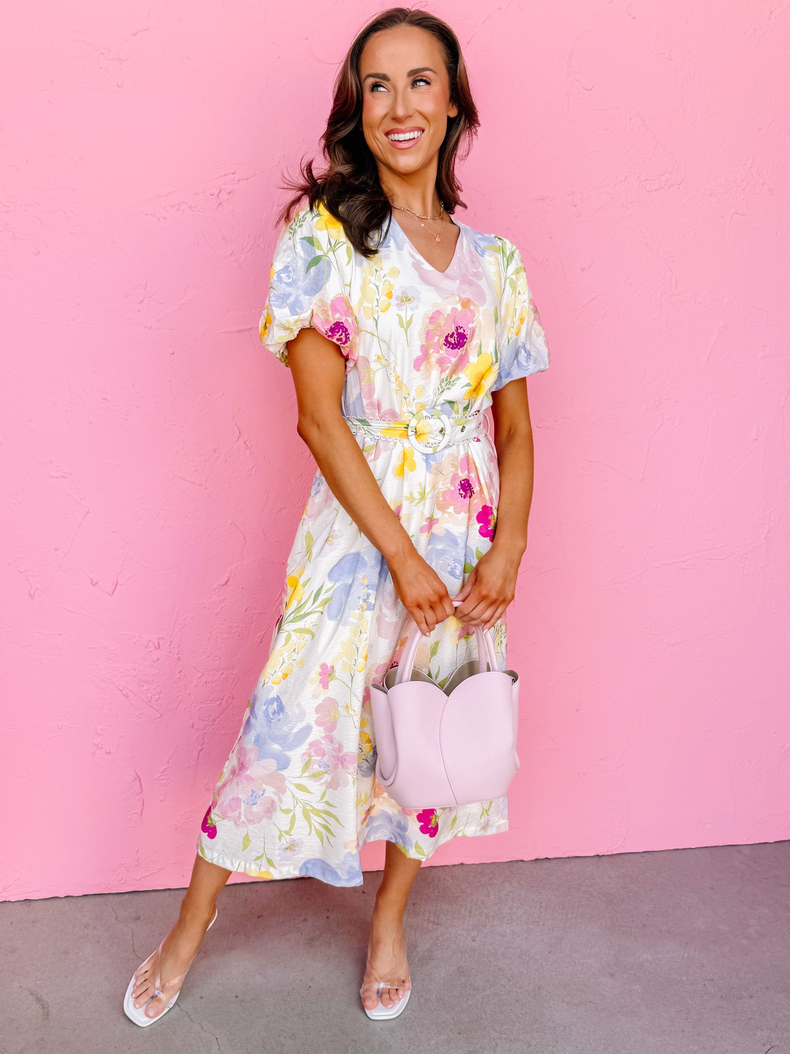 Sylvie Flora Belted Maxi Dress