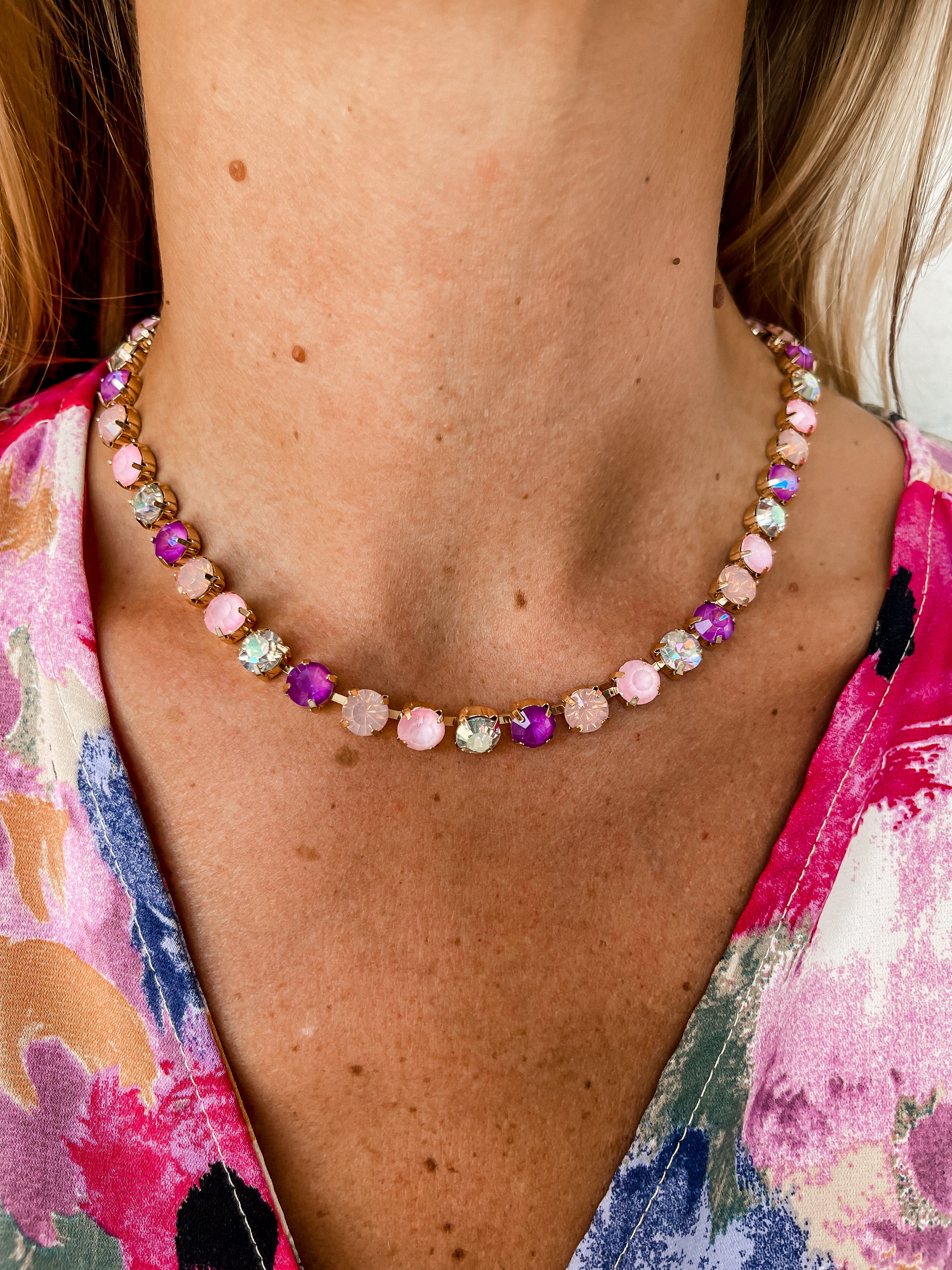 [Treasure Jewels] Myra Fuchsia Gem Necklace