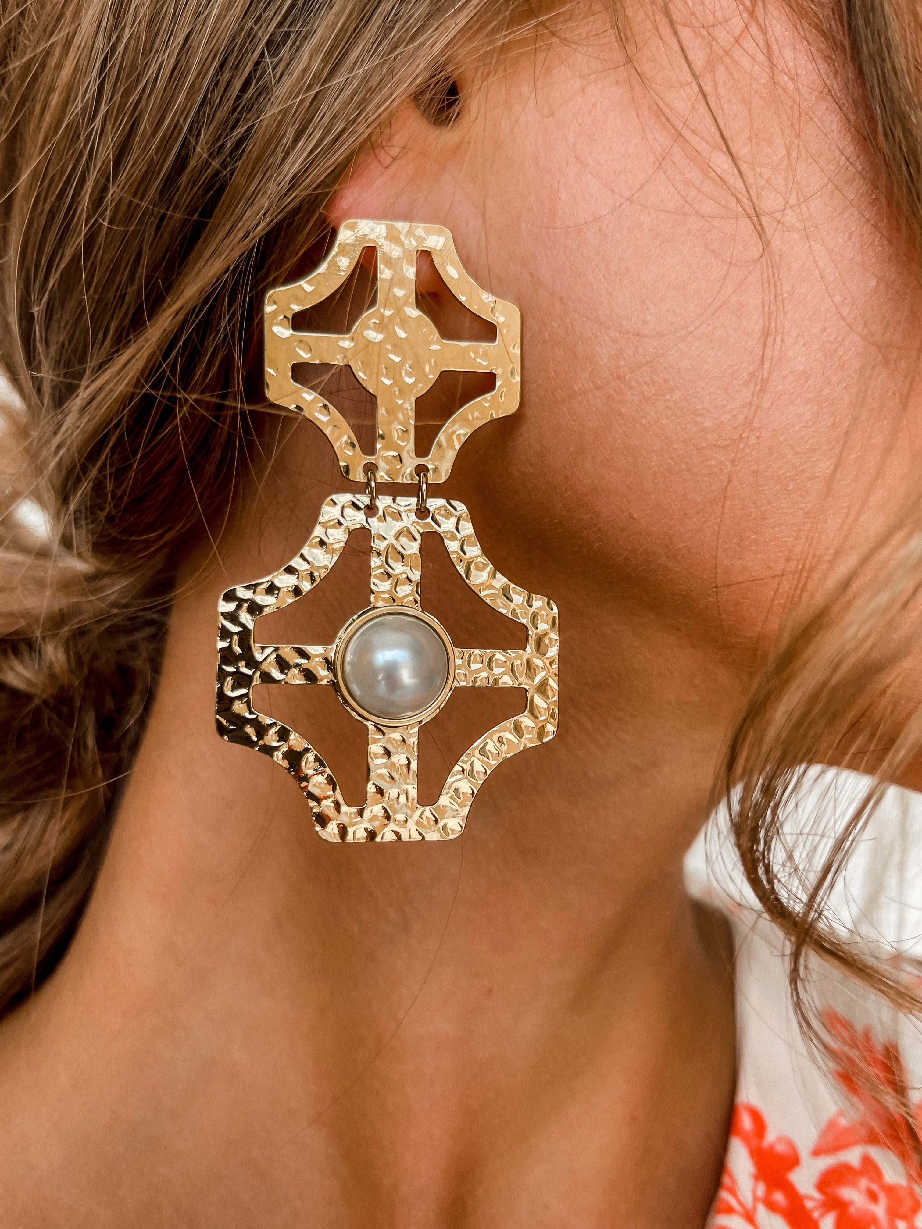 [Treasure Jewels] Stacey Bubble Earrings-Pearl