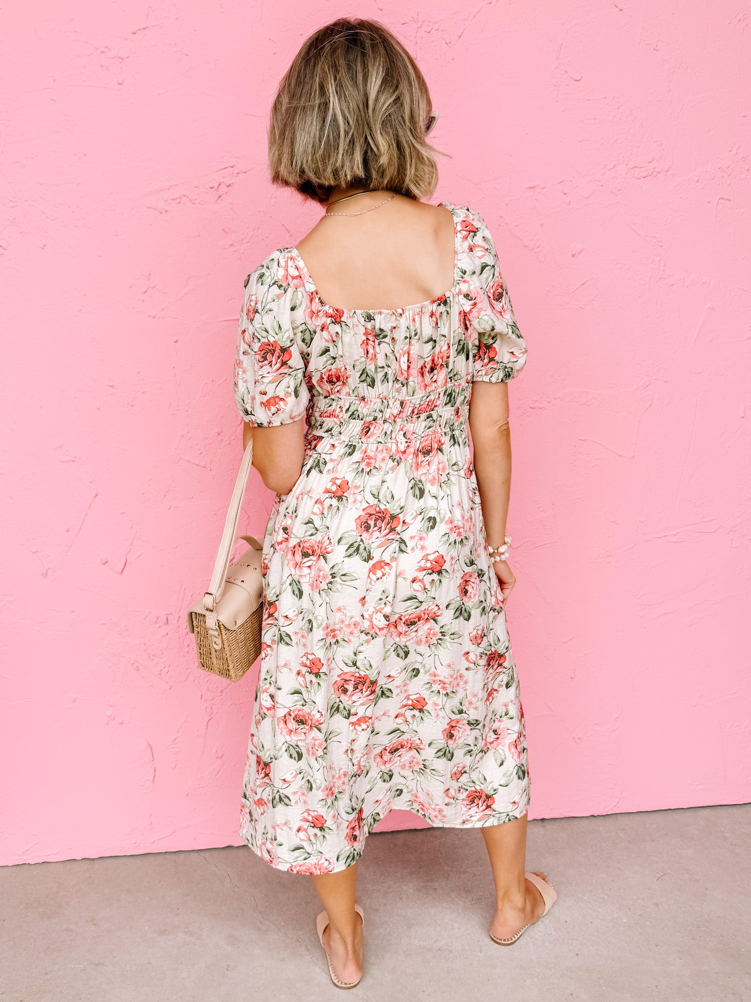 Tate Floral Print Midi Dress
