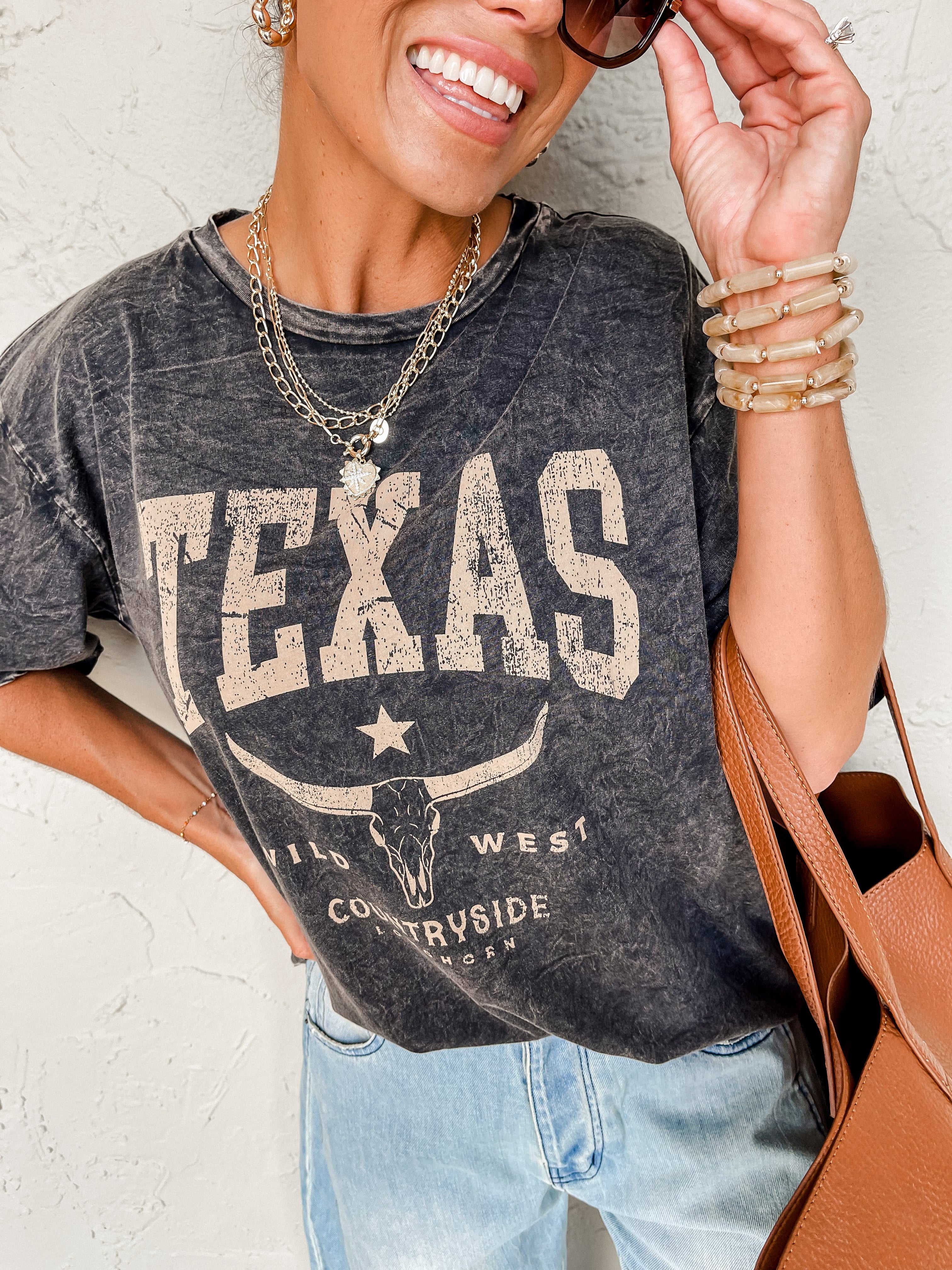 Texas Wild West Oversized Graphic Tee