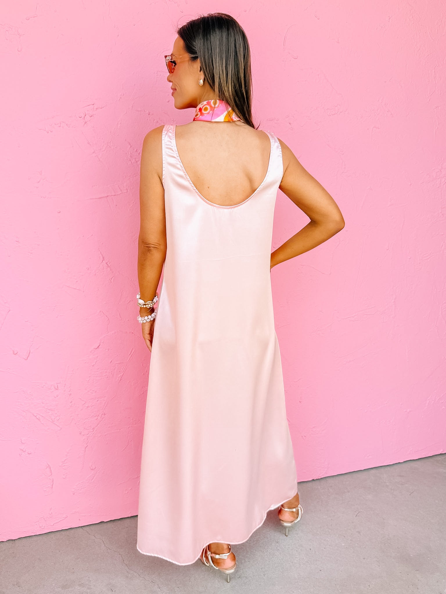 The Forever Sleeveless Slip Dress-Blush