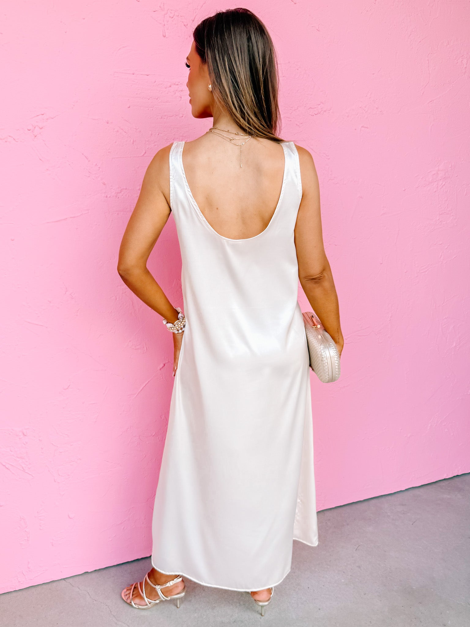 The Forever Sleeveless Slip Dress-Ivory S/M The Forever Sleeveless Slip Dress-Ivory S/M