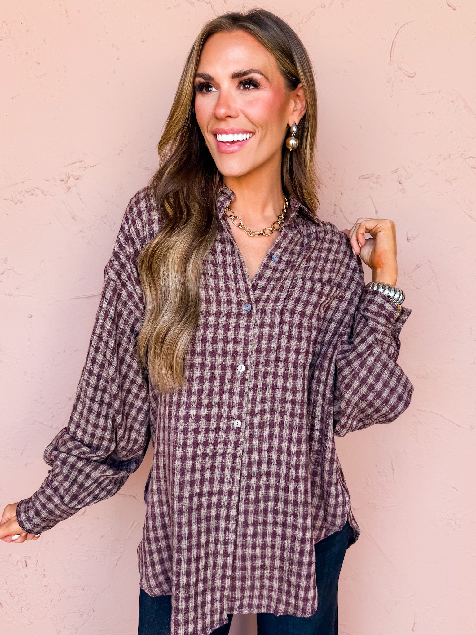 The Heritage Plaid Button Front Top