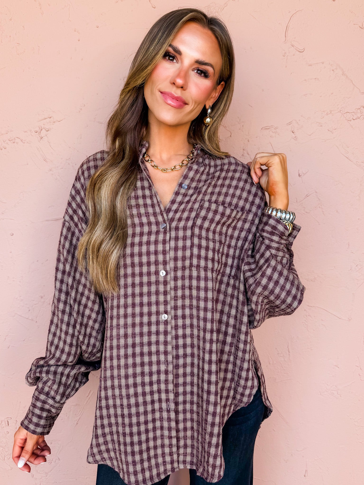 The Heritage Plaid Button Front Top