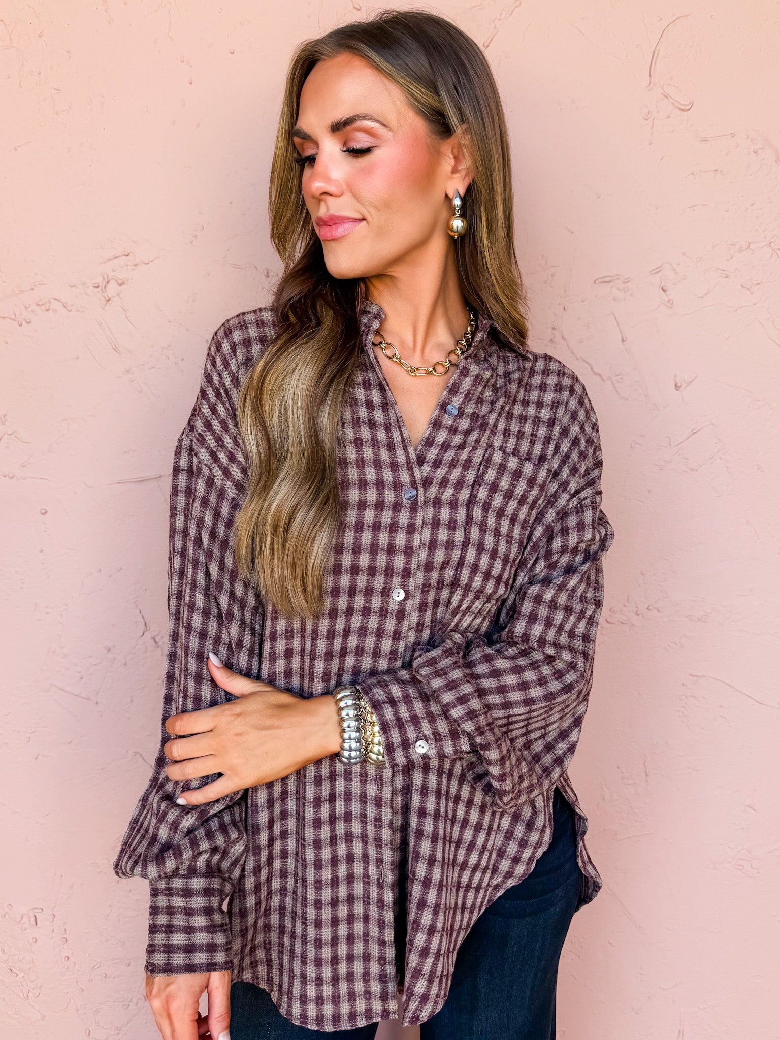 The Heritage Plaid Button Front Top