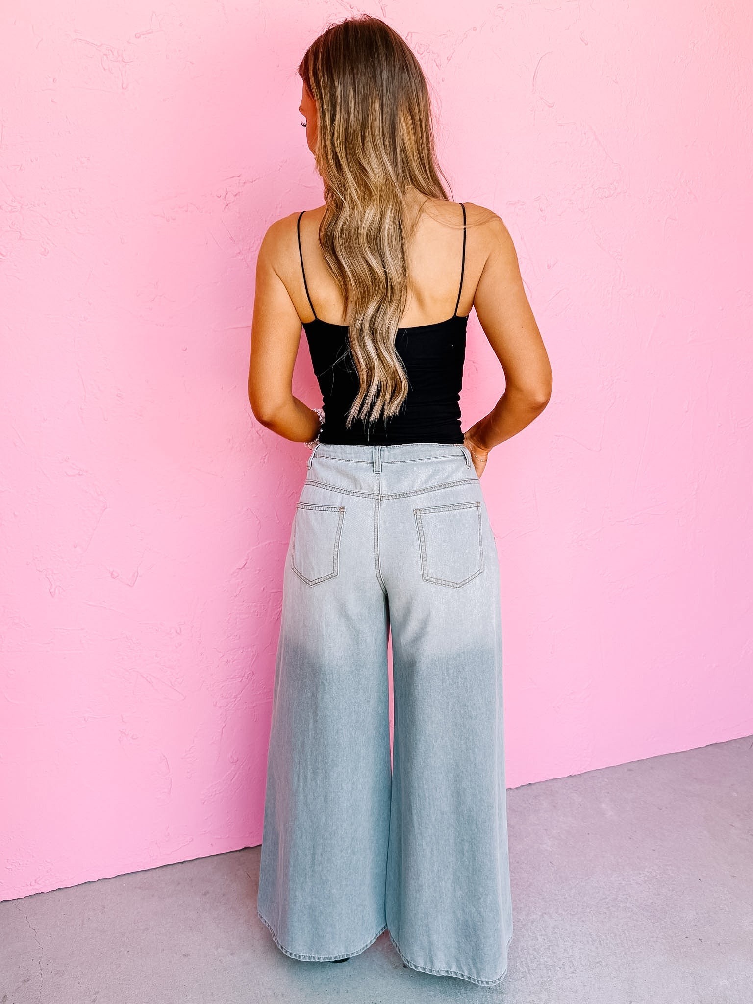 The Knox Wide Leg Denim Cropped Jeans