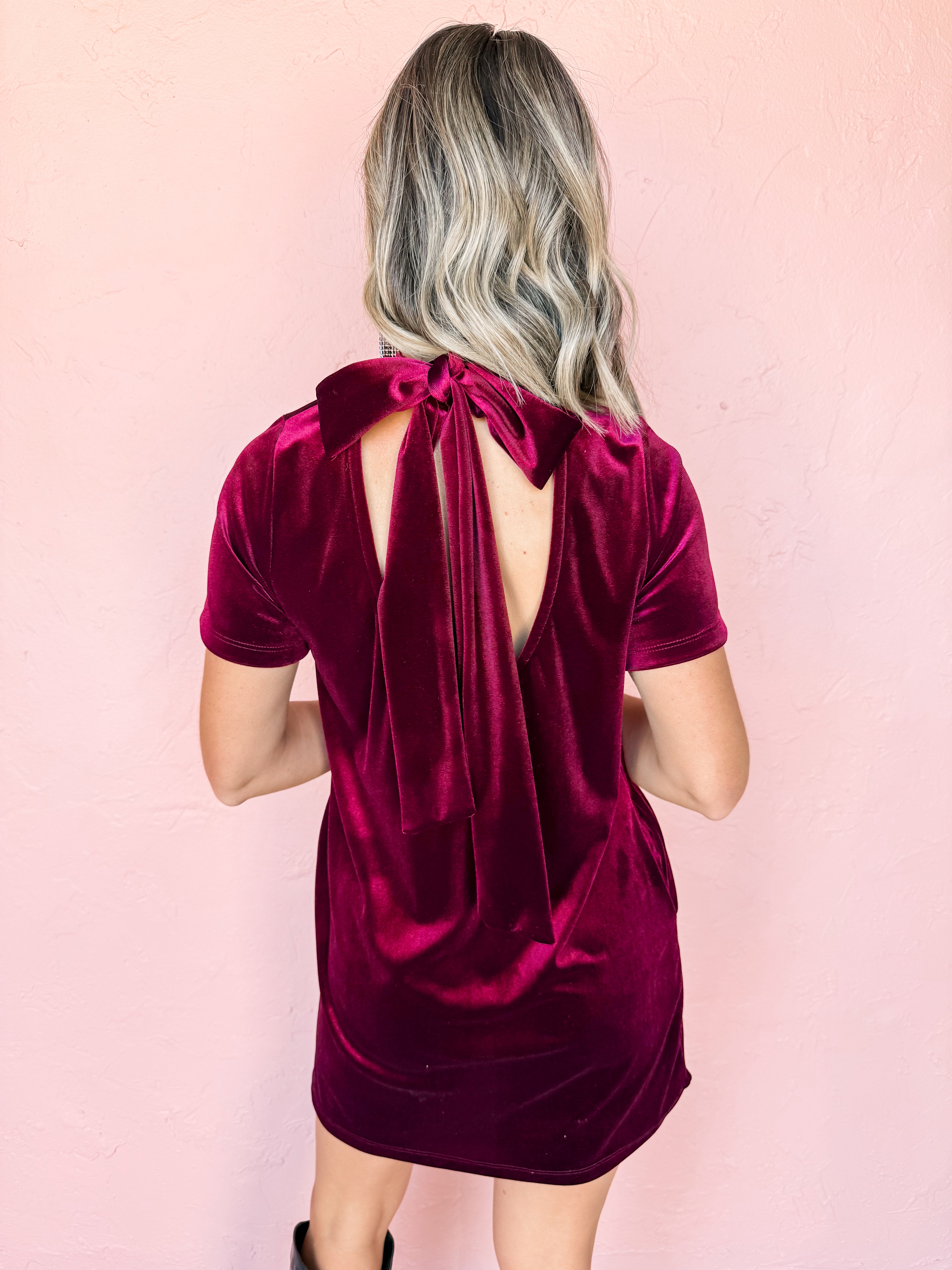 The Only Way Velvet Mini Dress