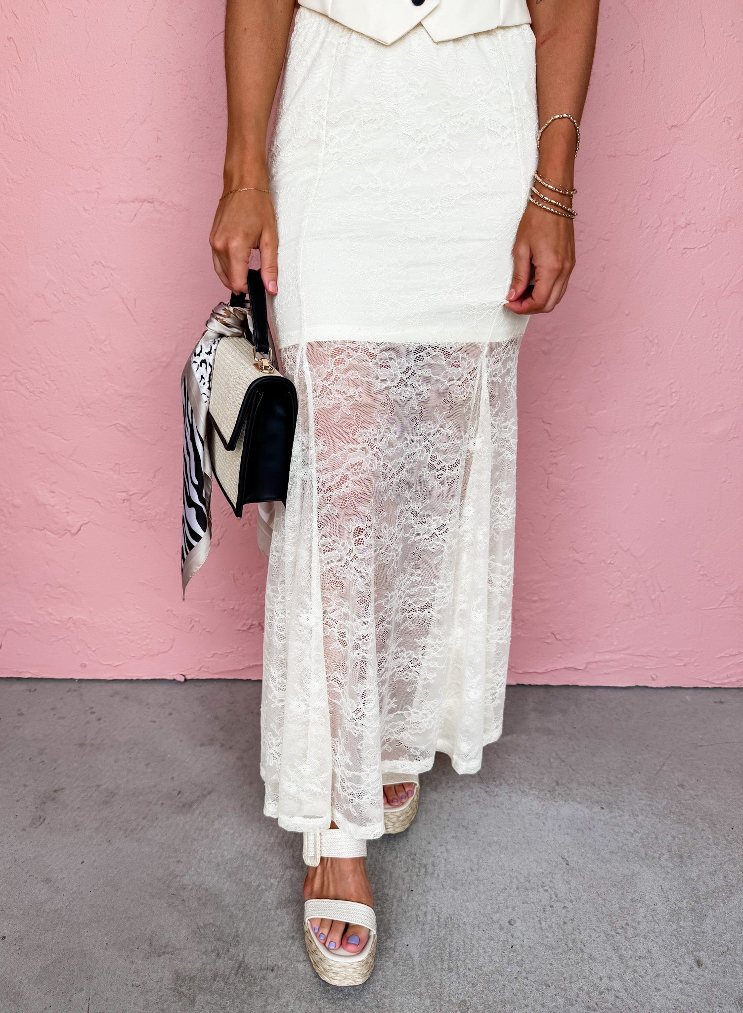 The Unexpected Lace Maxi Skirt