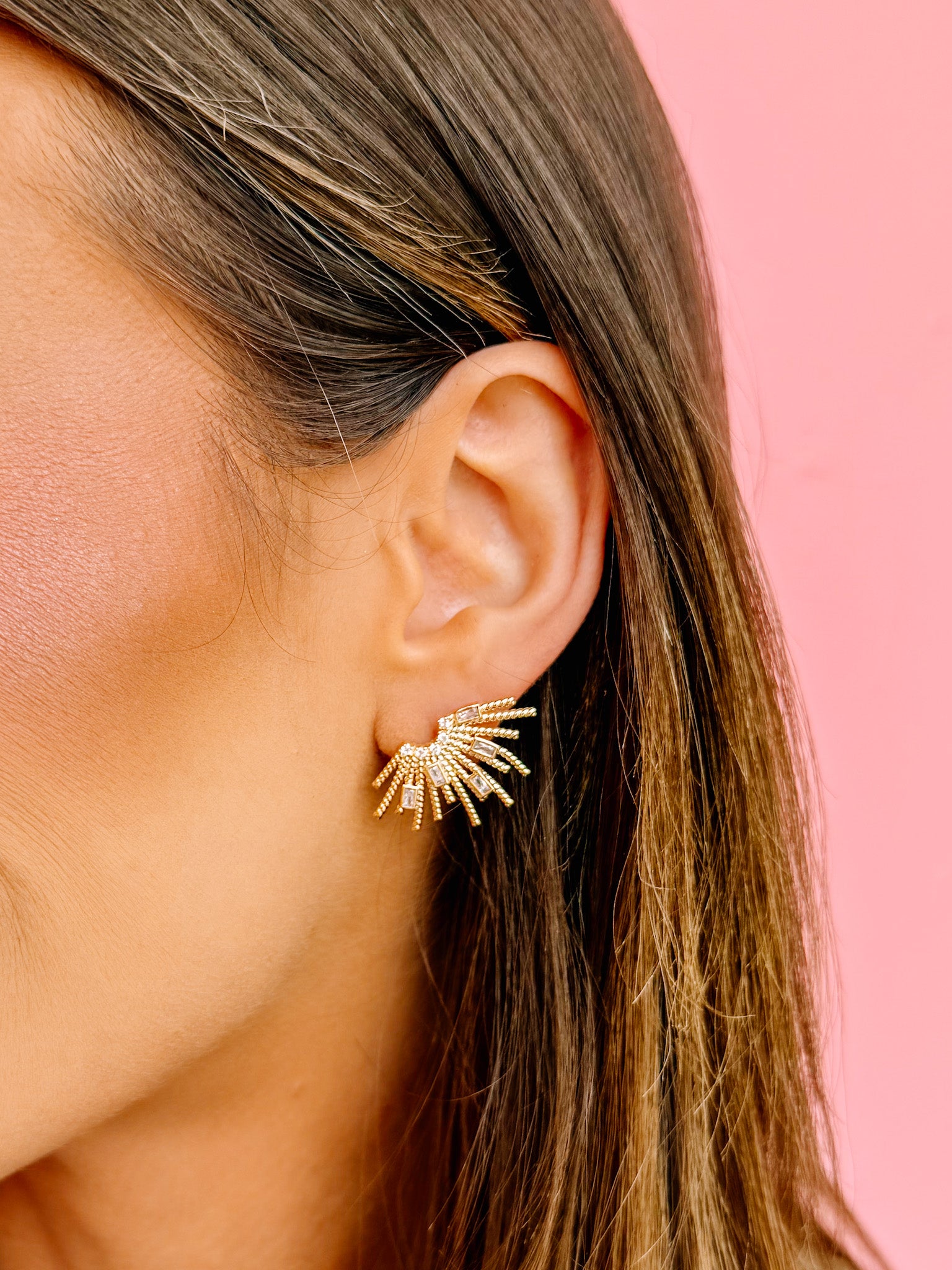 The Halo Arc Earring-Gold
