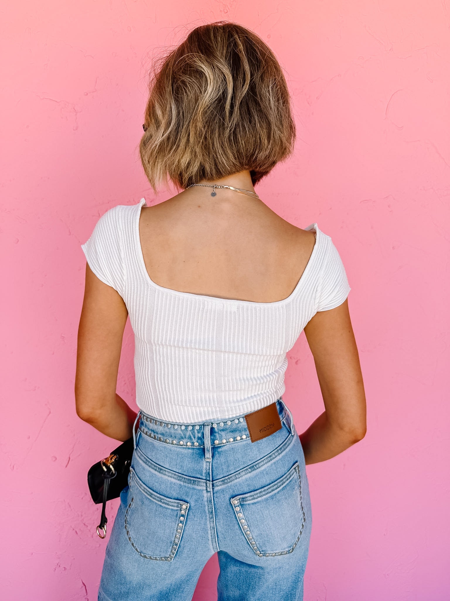 Thomas Square Neck Bodysuit-Off White