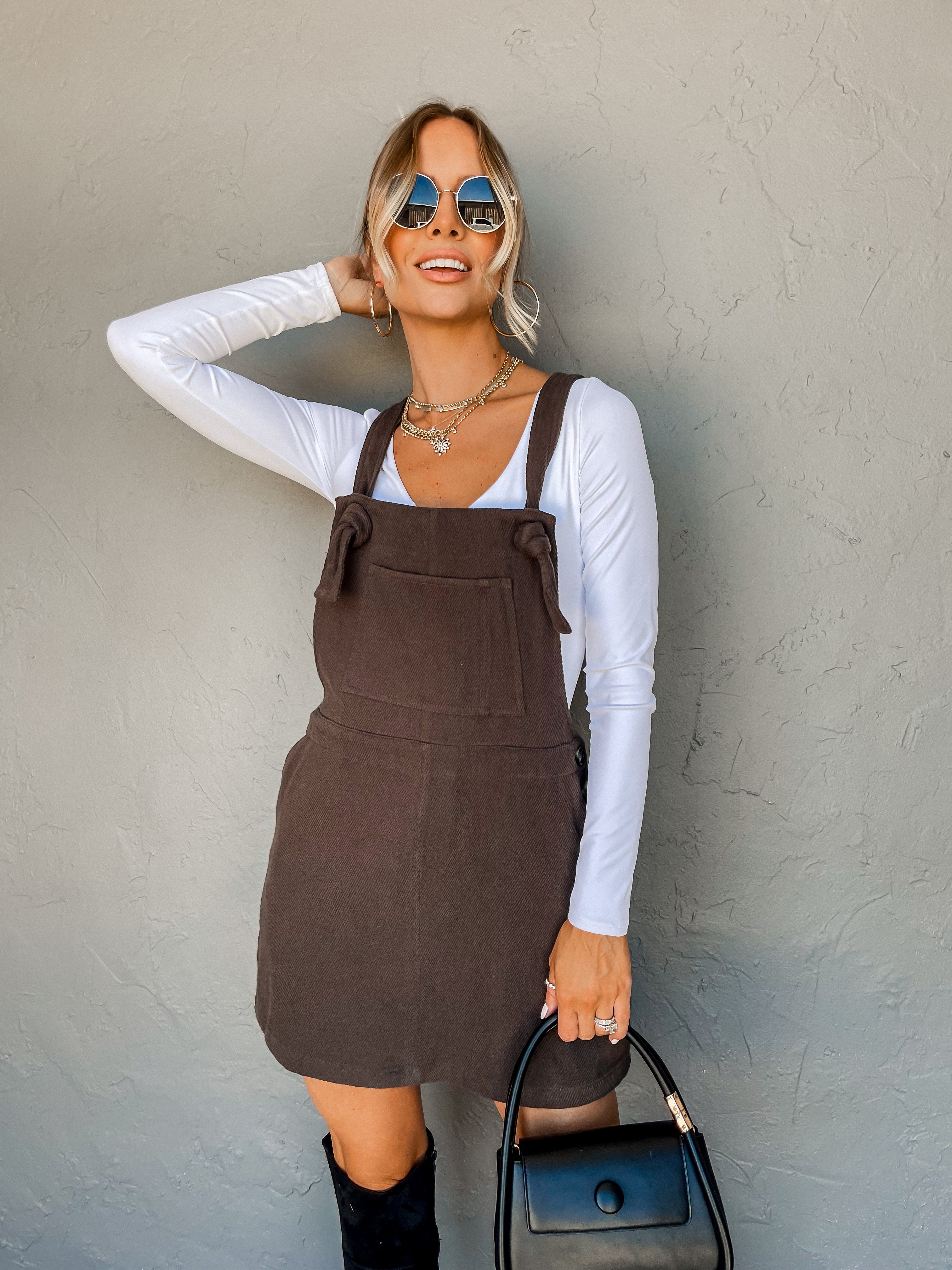 Thriving Energy Jumper Dress-Charcoal