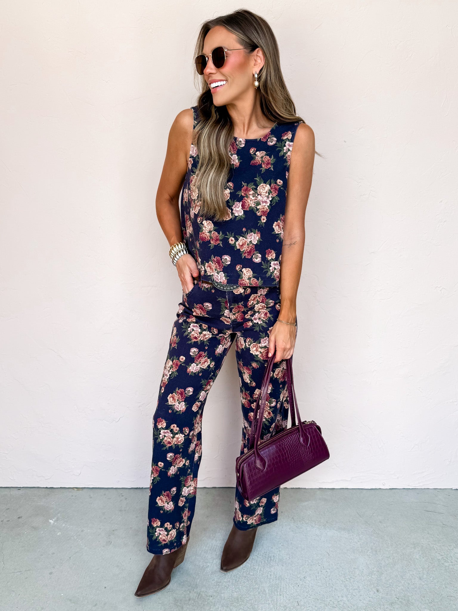 Thriving Lifestyle Floral Sleeveless Top