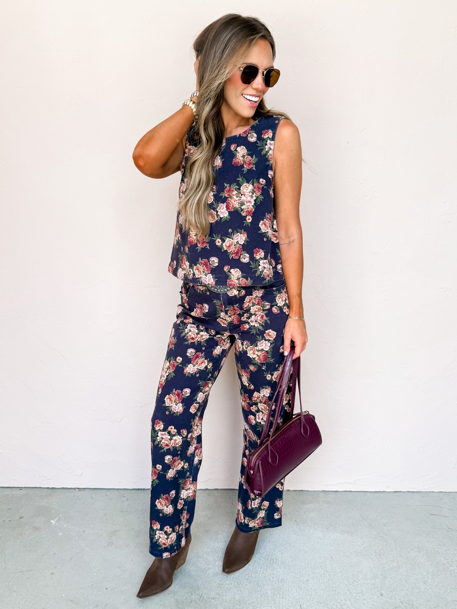 Thriving Lifestyle Floral Sleeveless Top