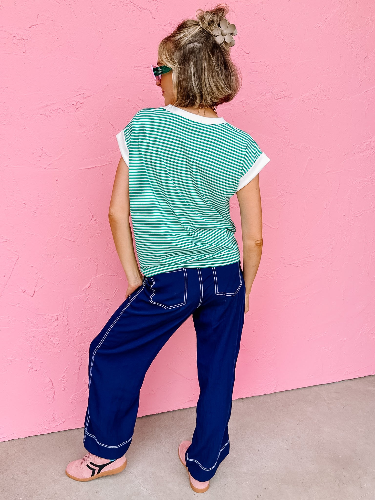 Tiana Stripe Contrast Top