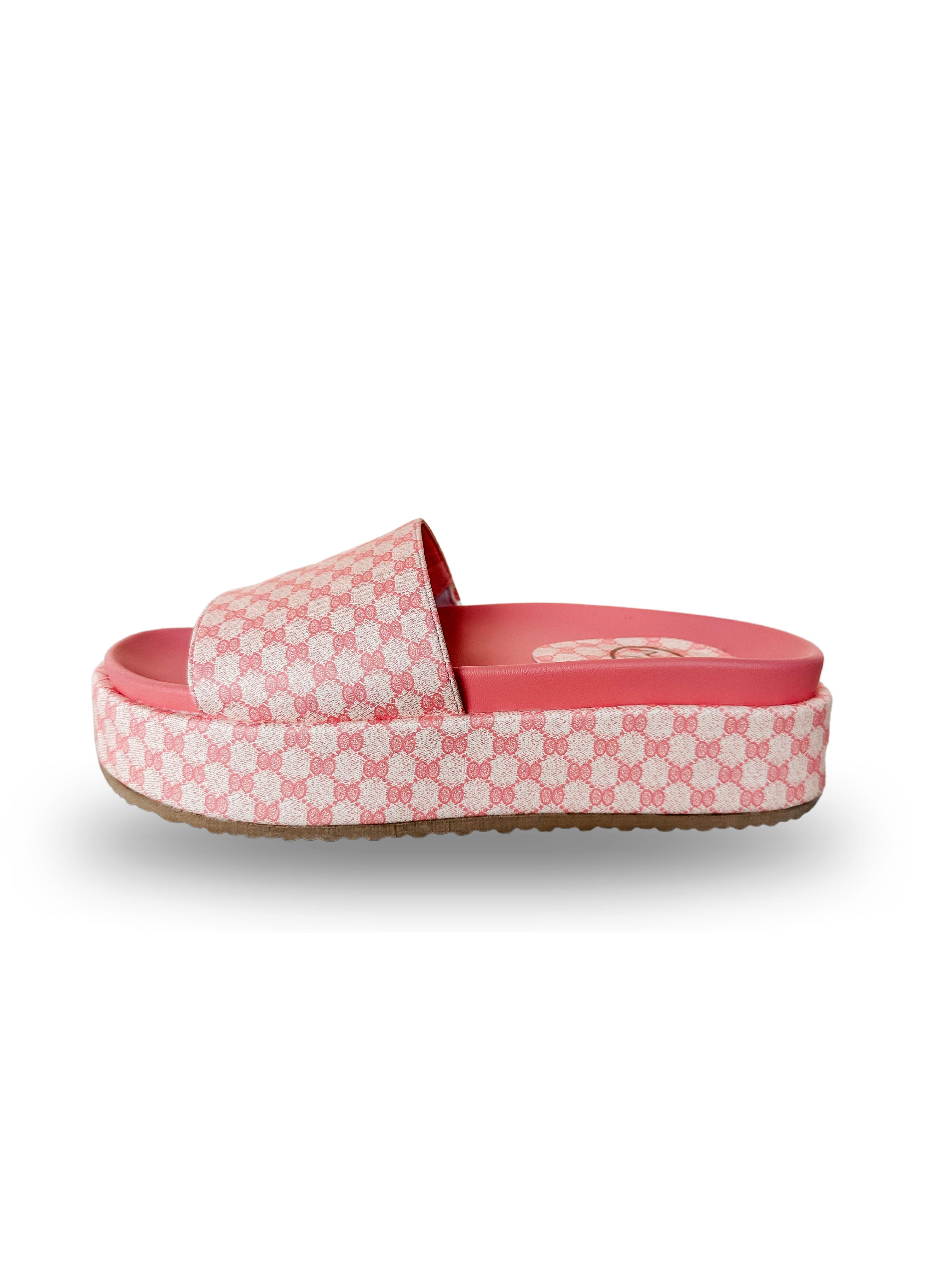 Tila Printed Slide Sandal-Pink