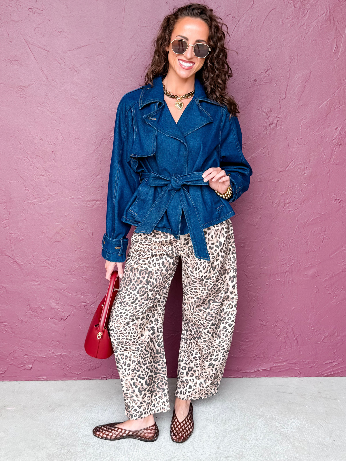 Tilly Cropped Denim Trench Coat