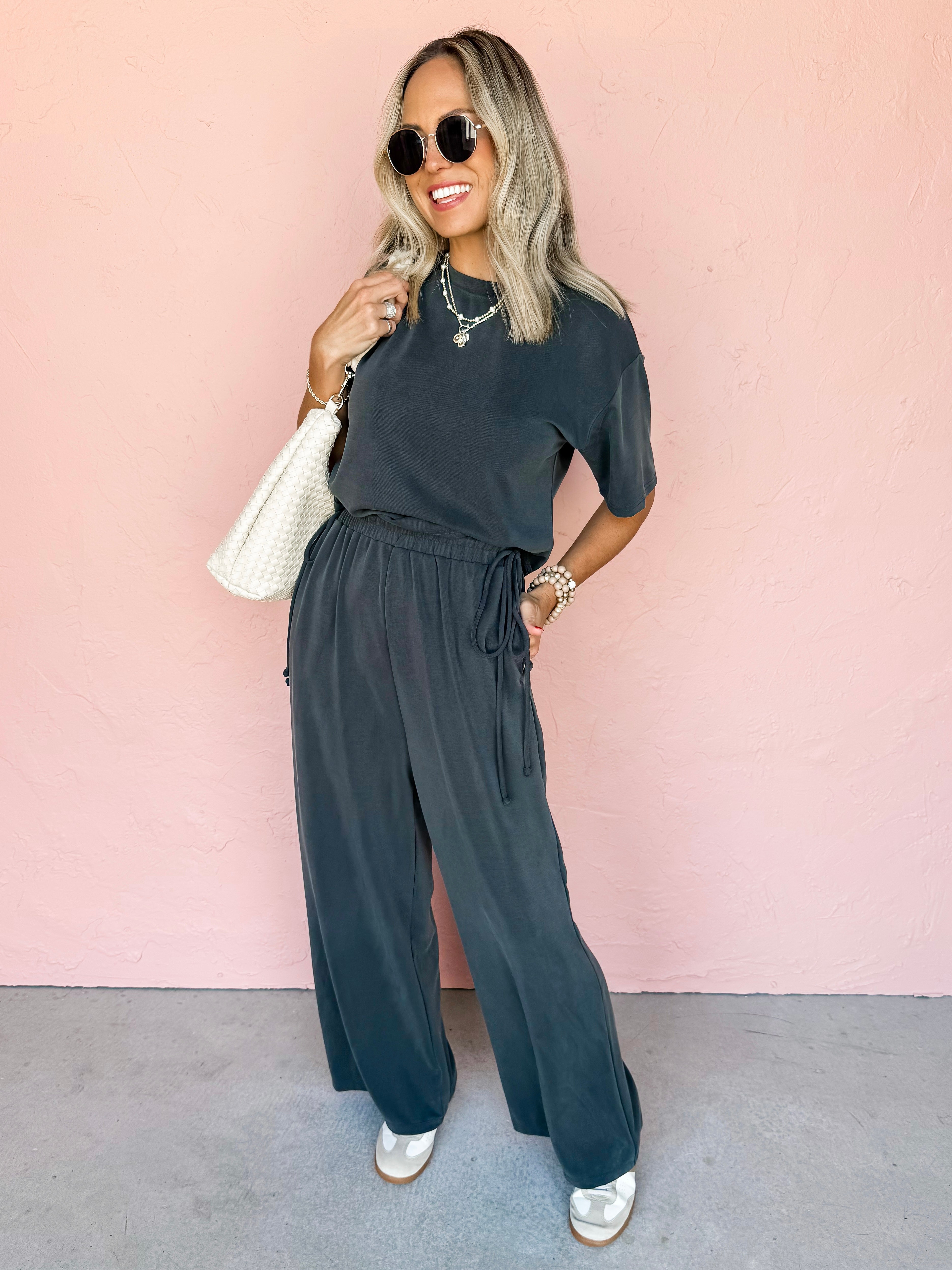 Walk Away Side Tie Wide Leg Pants