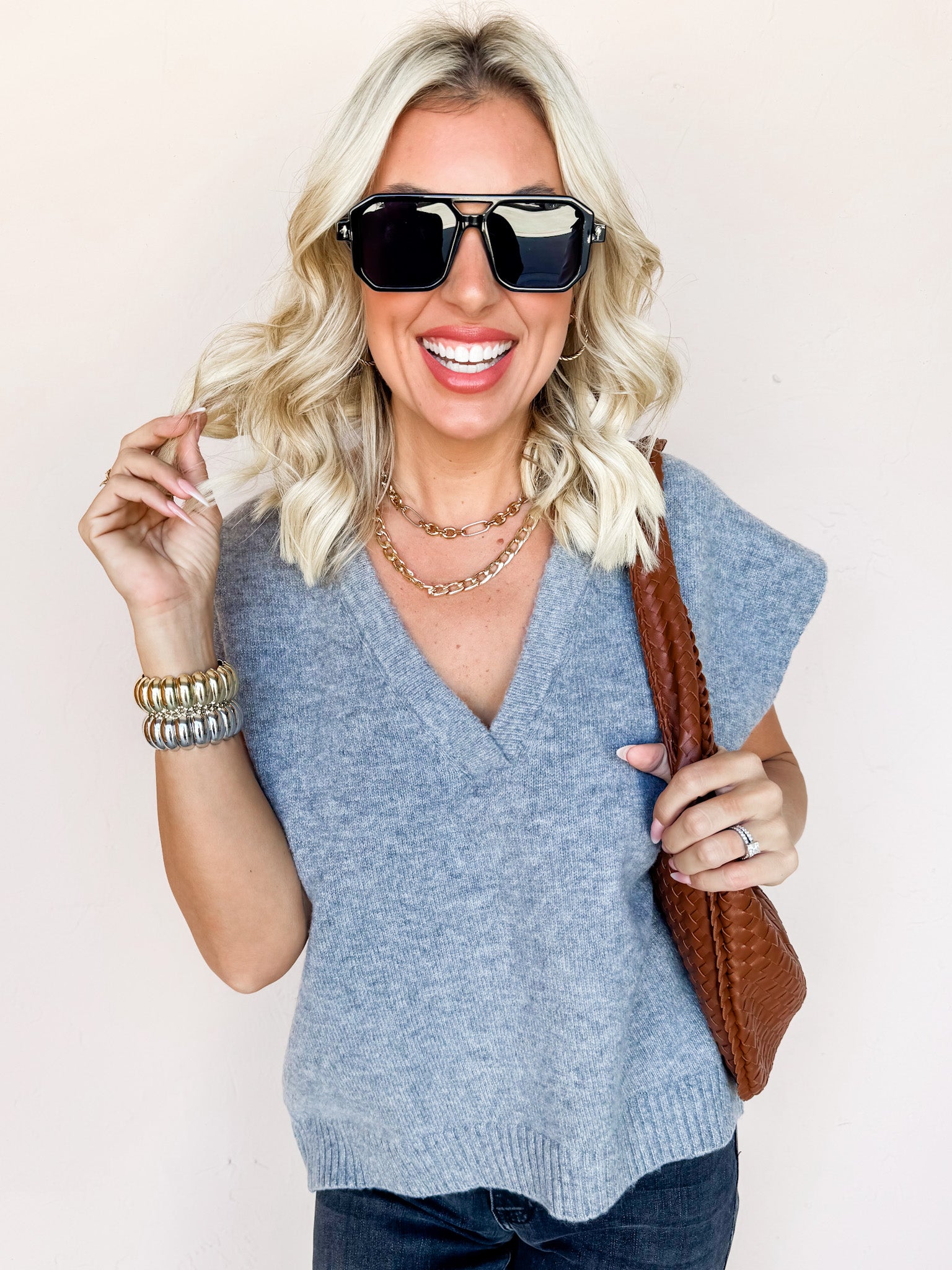 Took My Chance V Neck Sweater