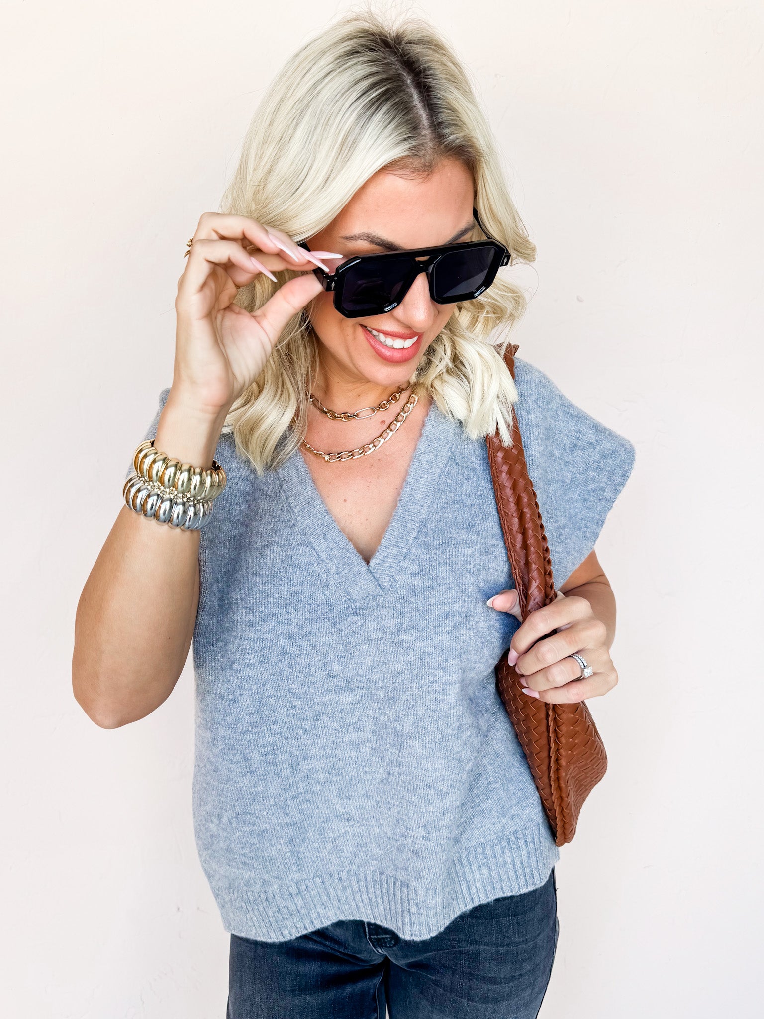 Took My Chance V Neck Sweater