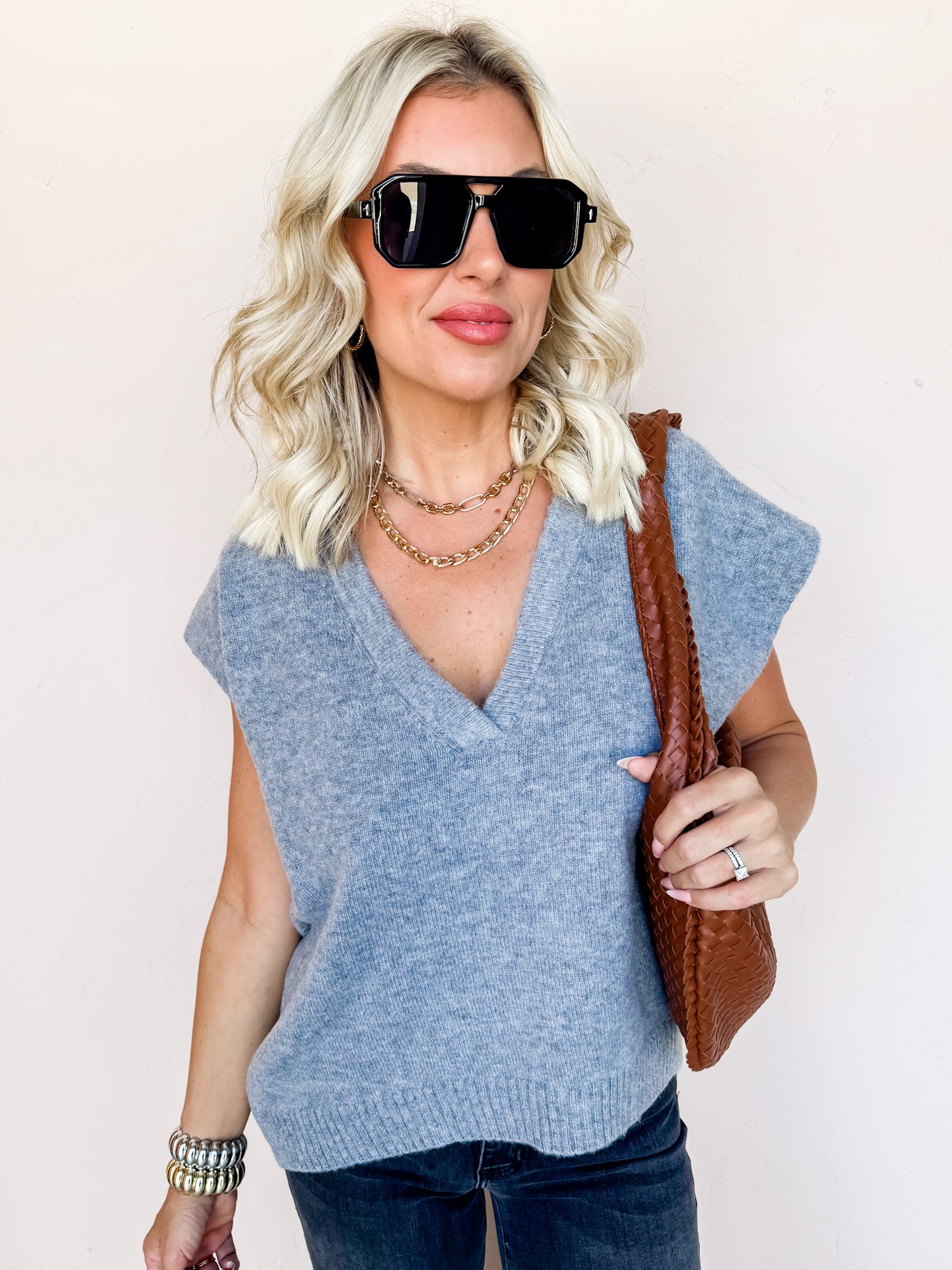 Took My Chance V Neck Sweater