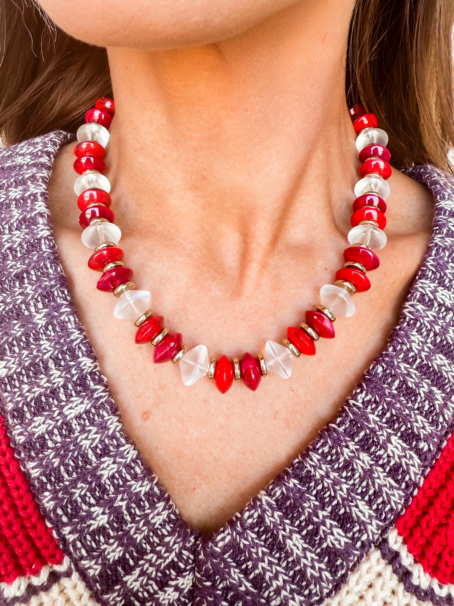 [Treasure Jewels] Cherry Pop Beaded Necklace