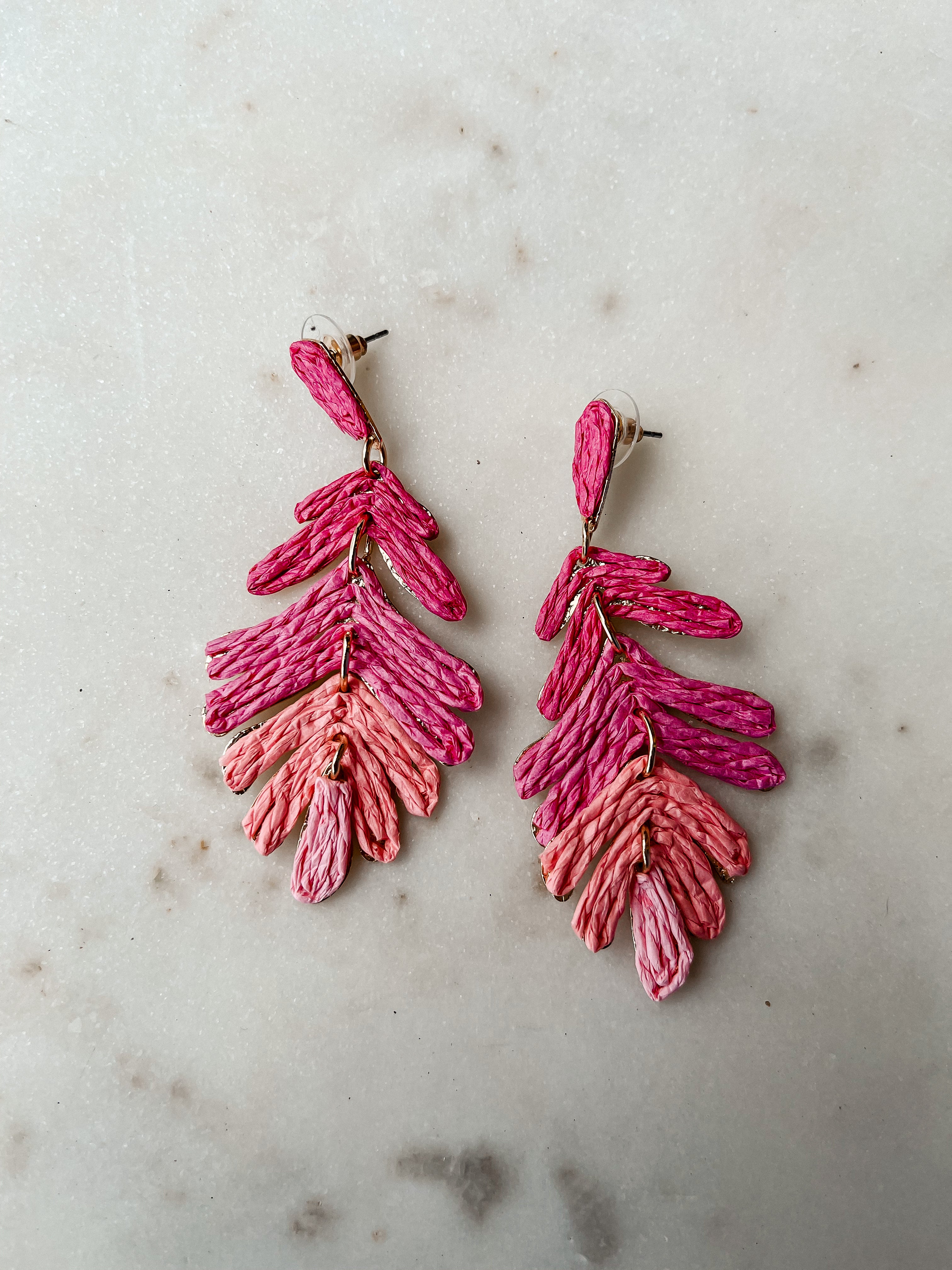 [Treasure Jewels] Coastal Chic Earrings-Pink