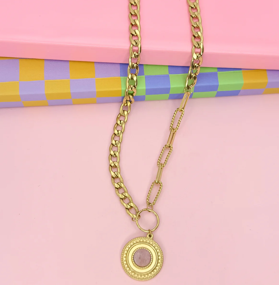 [Treasure Jewels] Desert Glow Coral Necklace