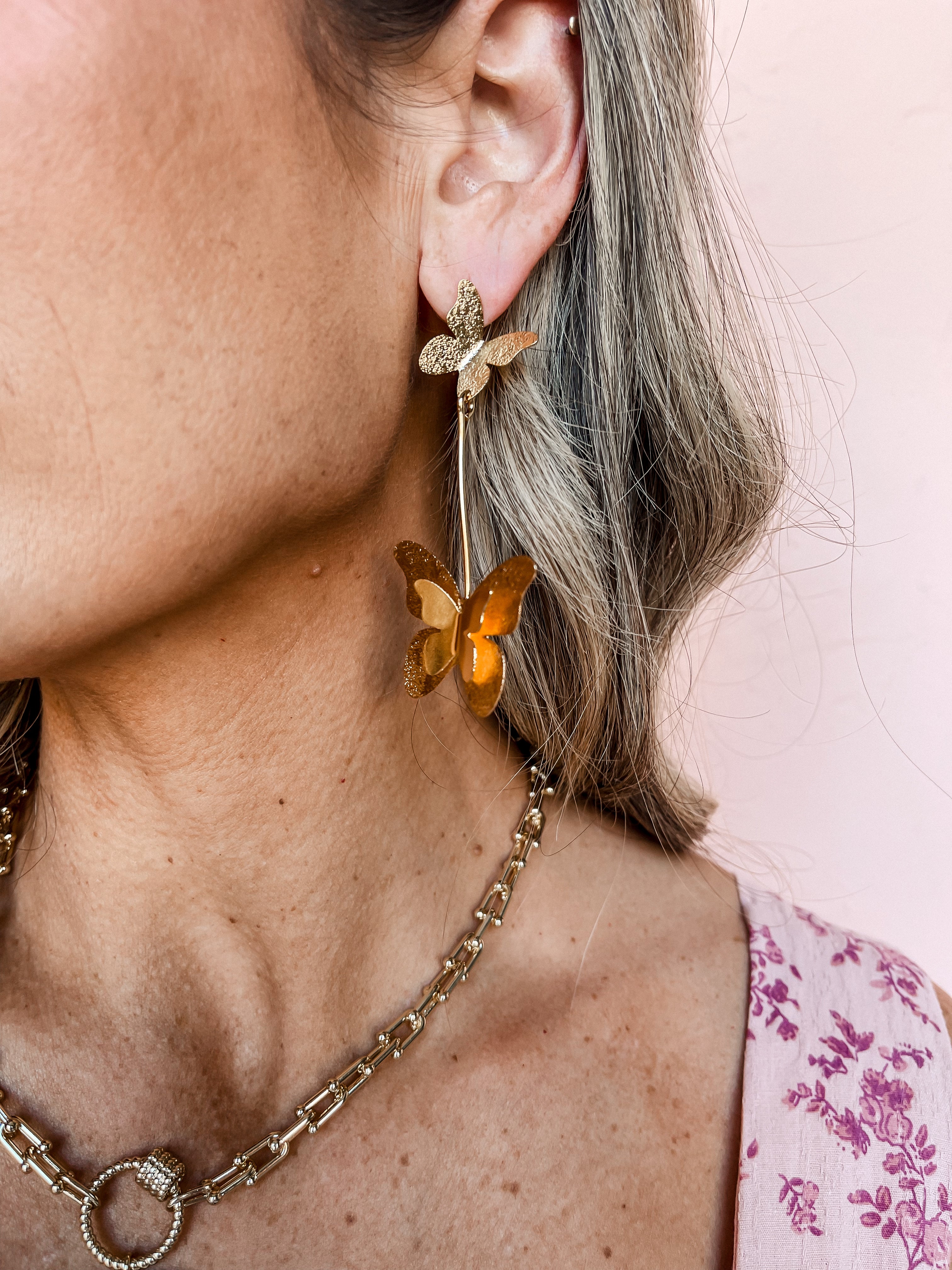 [Treasure Jewels] Double Butterfly Earrings