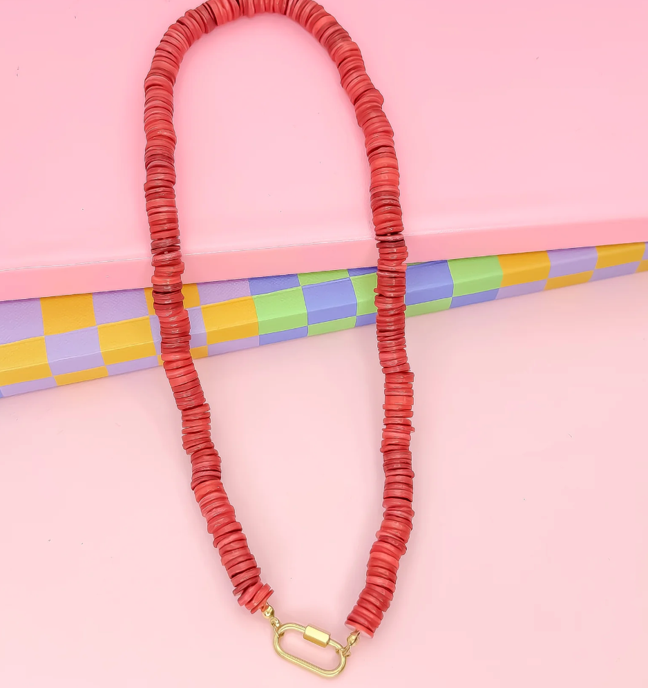[Treasure Jewels] Red Velvet Vibes Gemstone Necklace