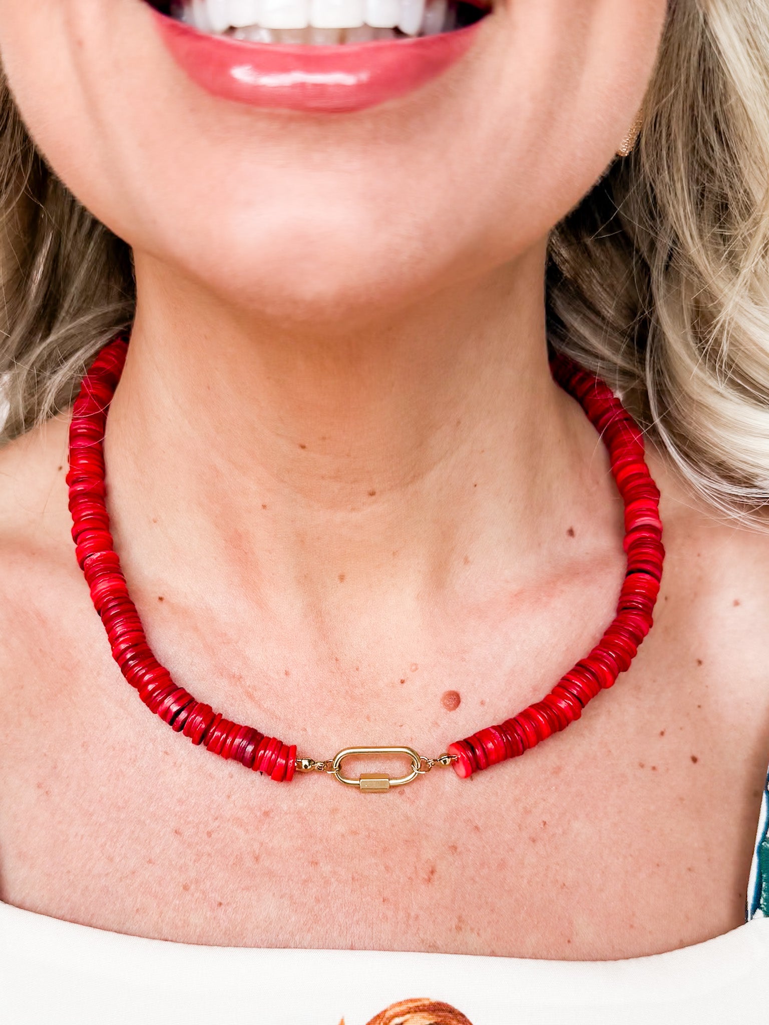 [Treasure Jewels] Red Velvet Vibes Gemstone Necklace