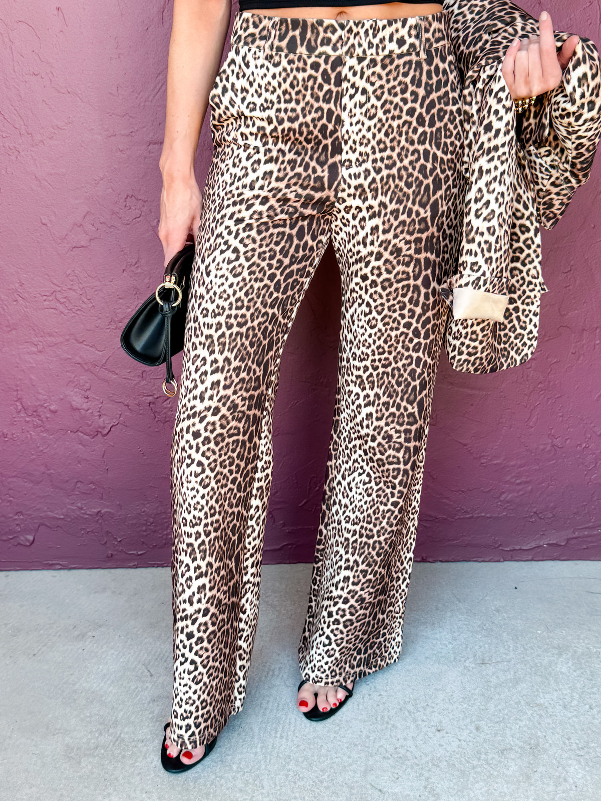 Triana Wide Leg Leopard Pants