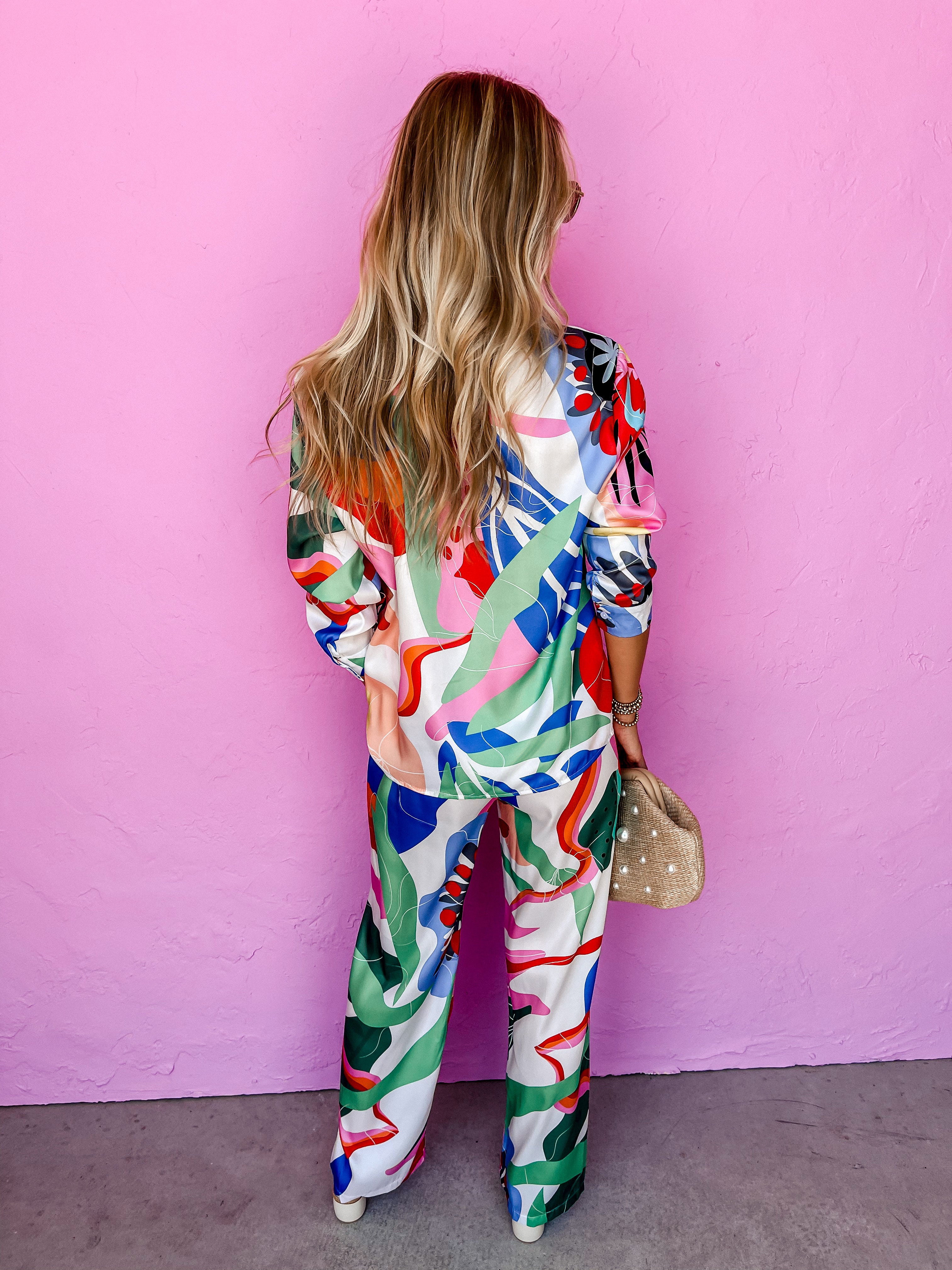 Tropical Mood Printed Shirt And Pant Set