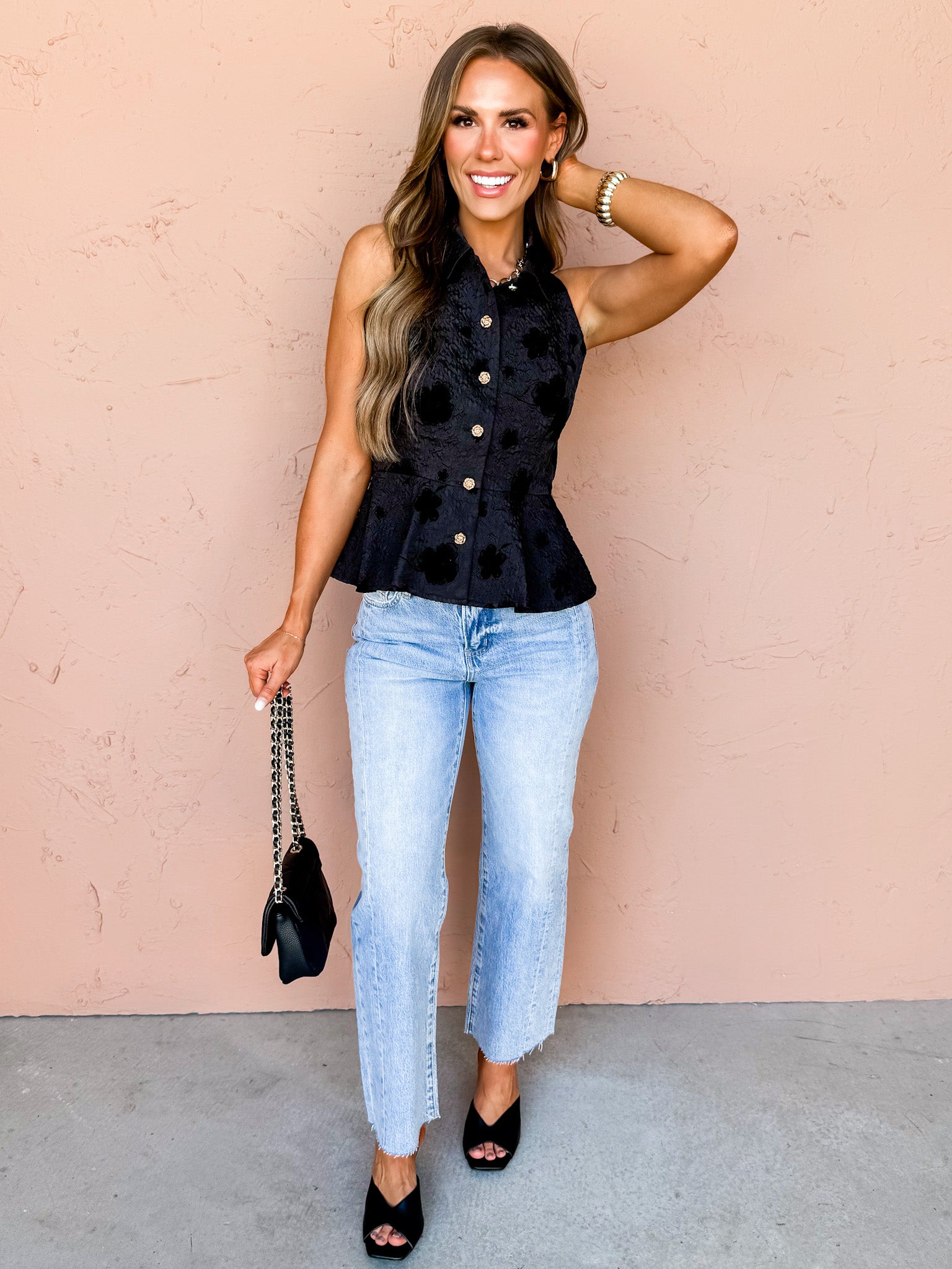 Urban Nights Textured Sleeveless Top