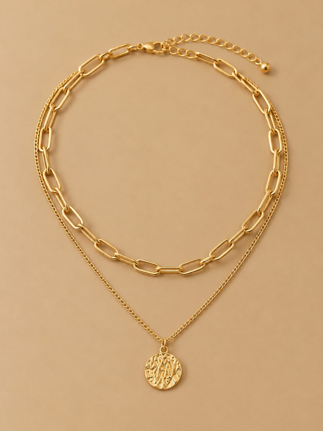 Valentina Coin Pendant Layered Necklace