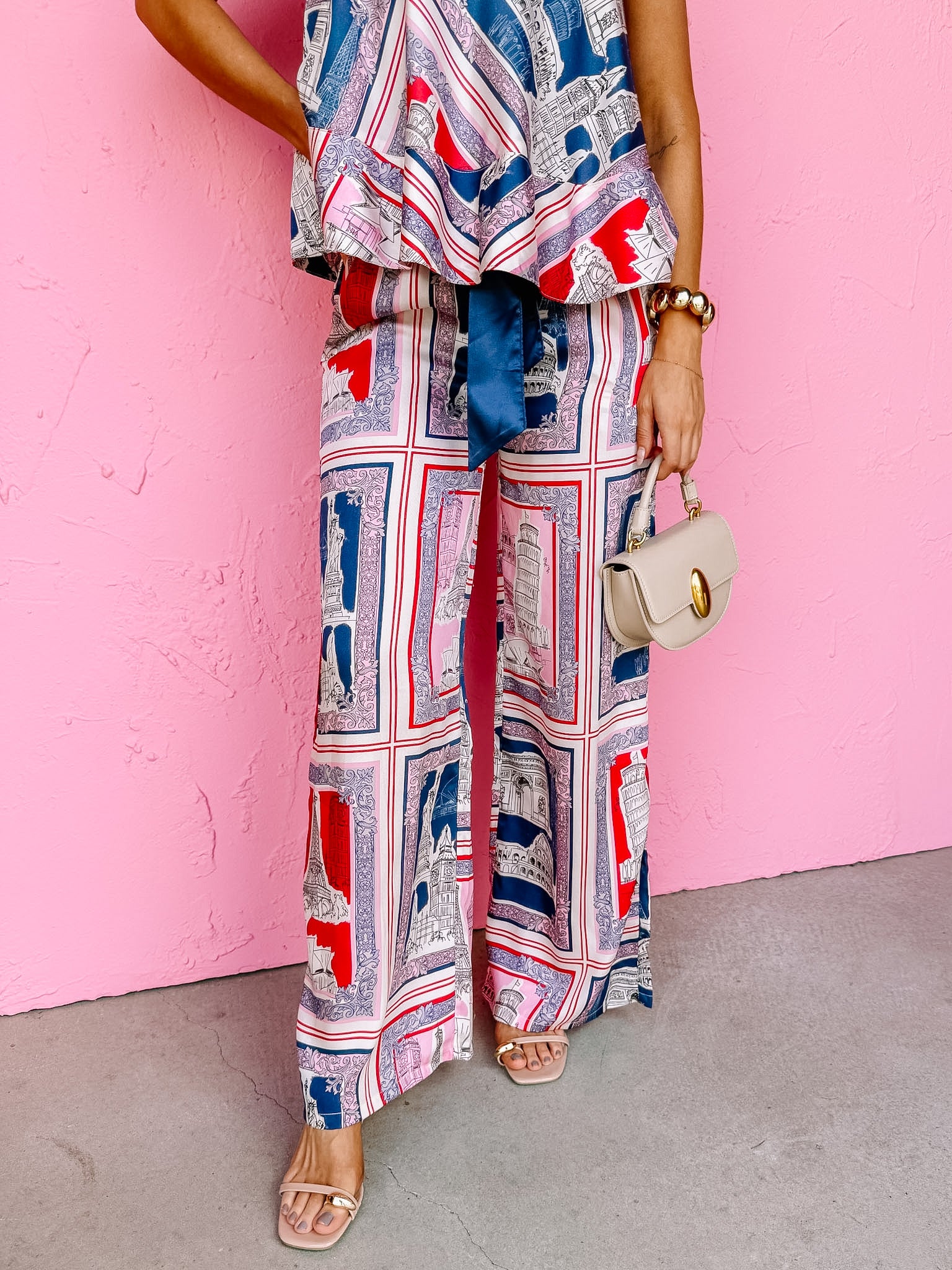 Vanessa Print Wide Leg Pants