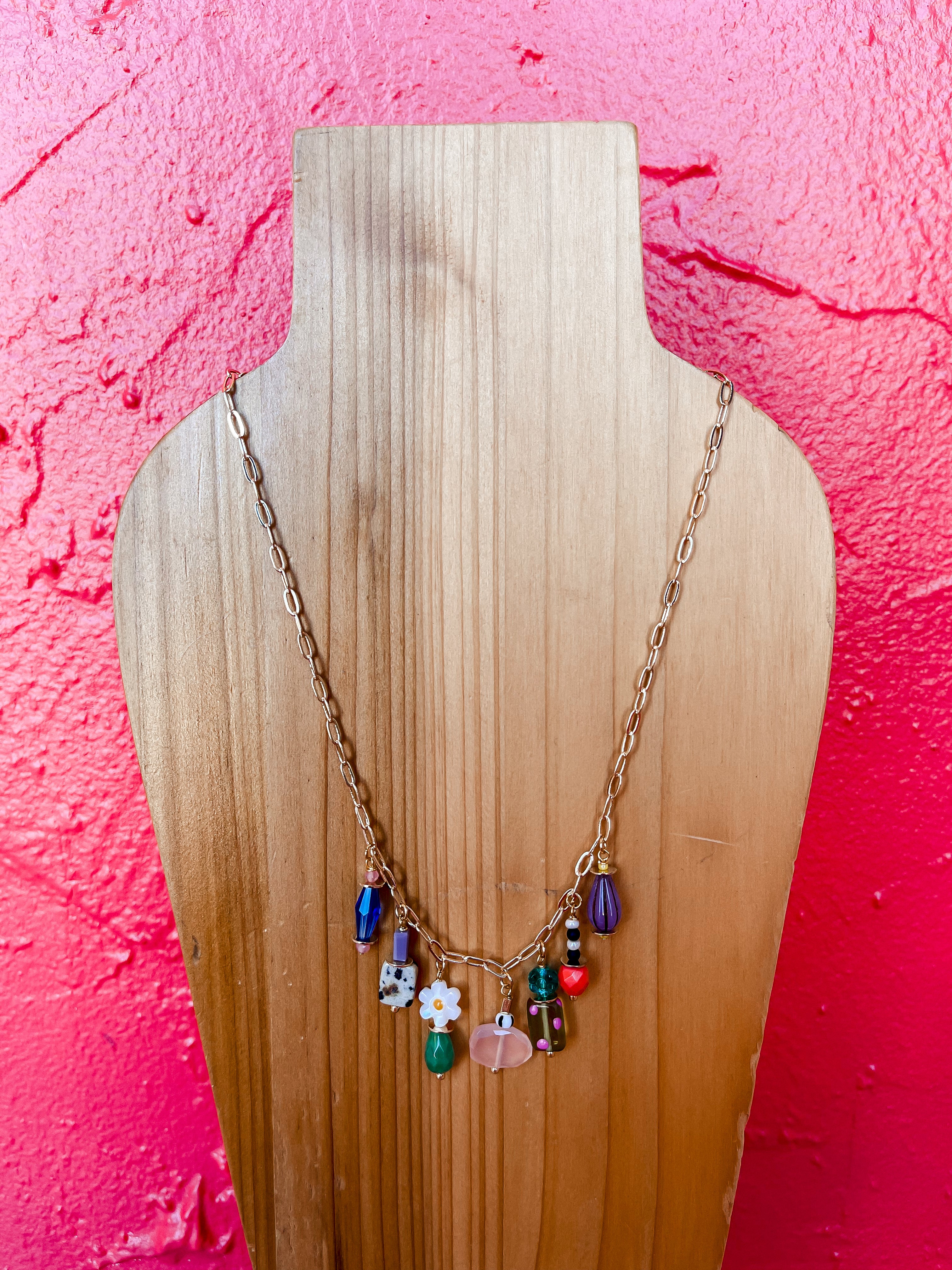Vivi Dainty Colorful Charm Beaded Necklace