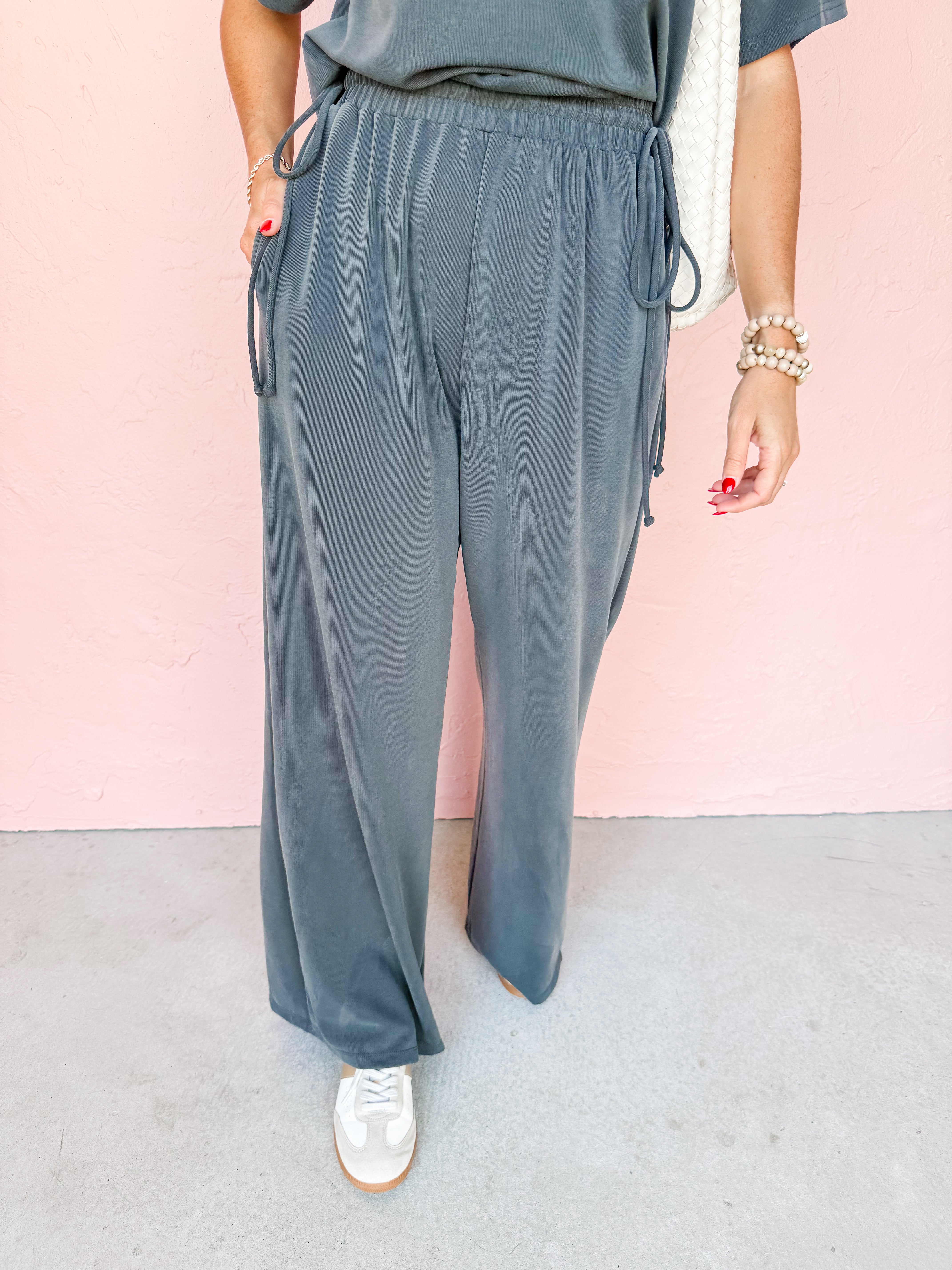 Walk Away Side Tie Wide Leg Pants