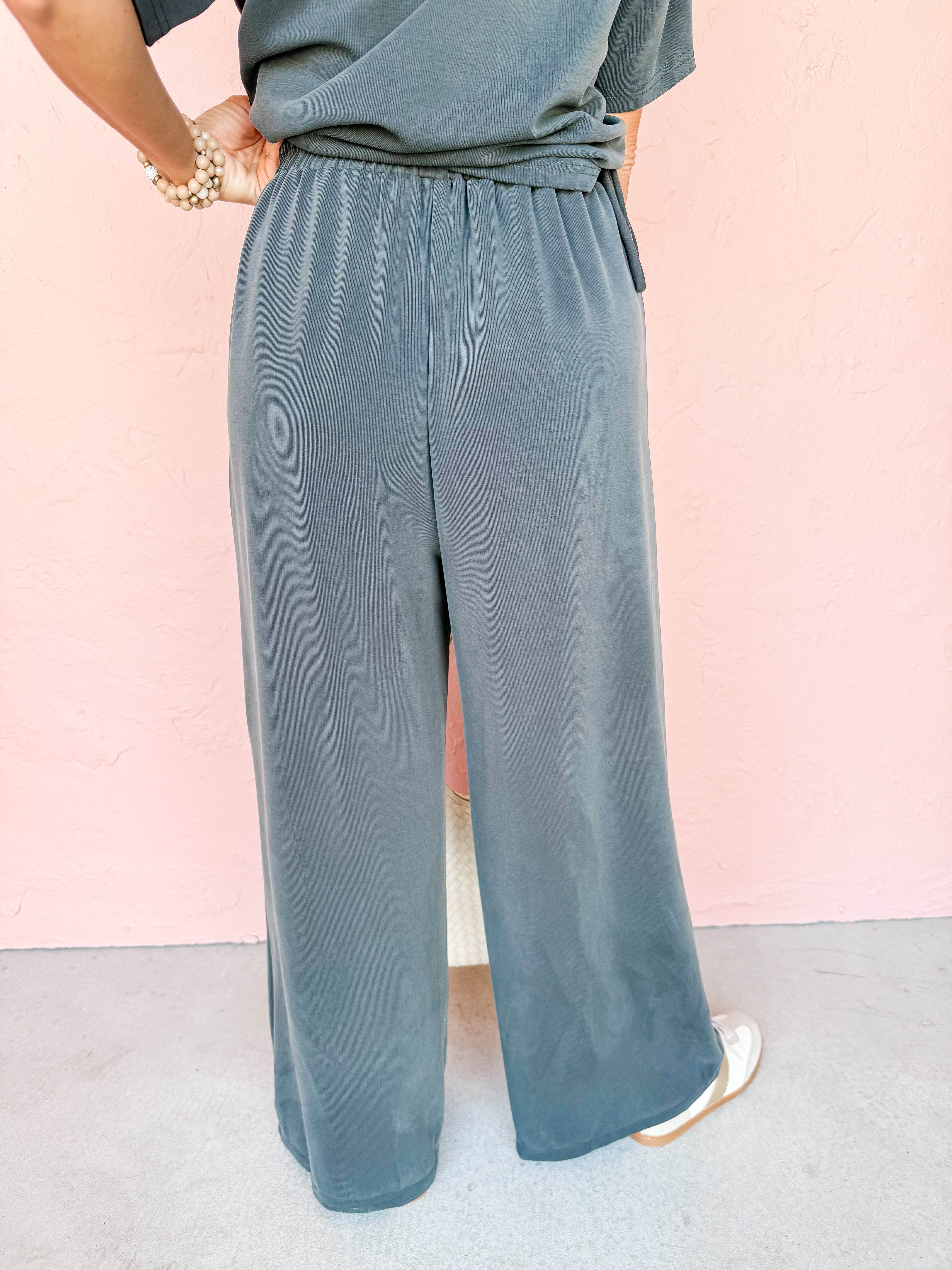 Walk Away Side Tie Wide Leg Pants